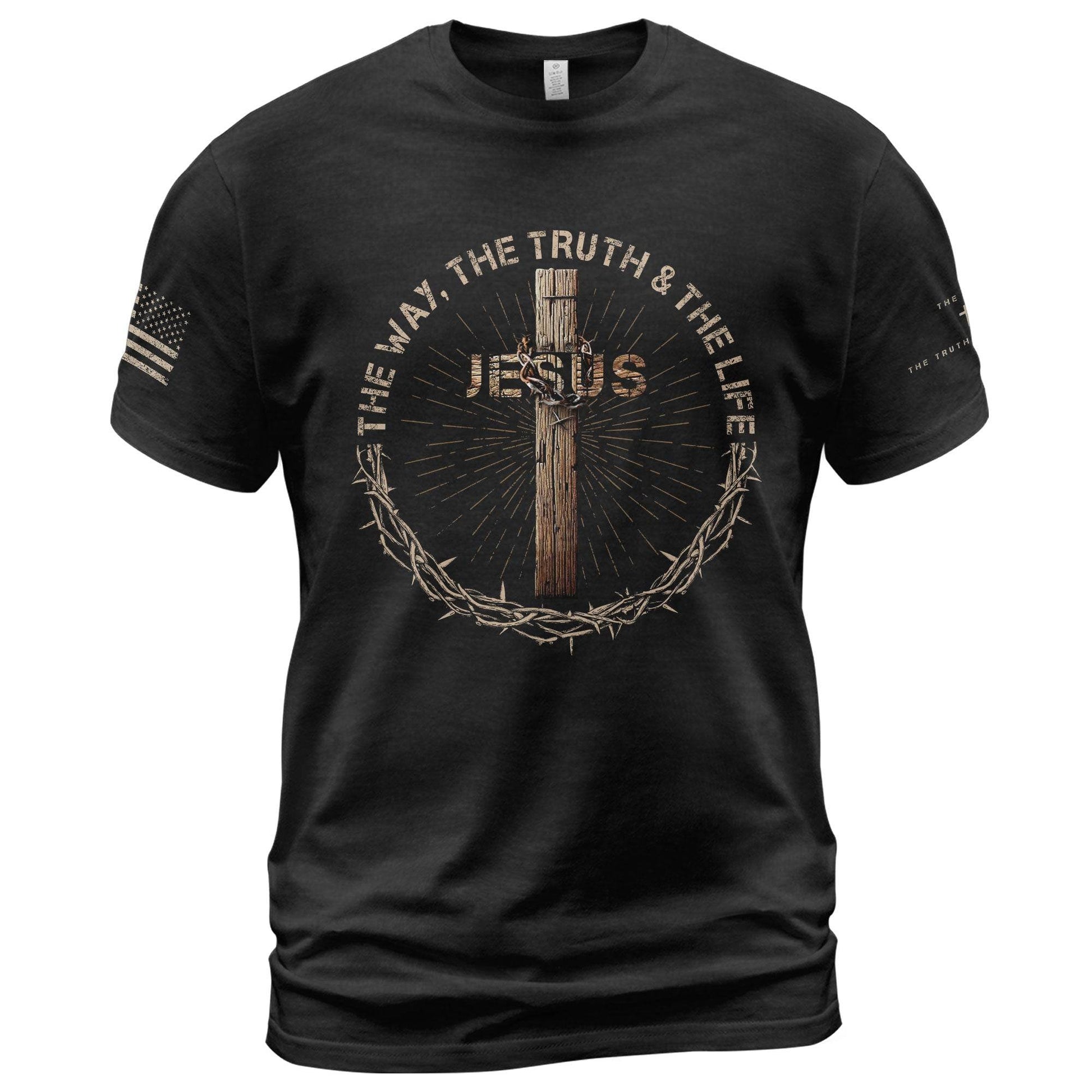 Jesus - The Way The Truth The Life T-shirt - Rust Field Wear