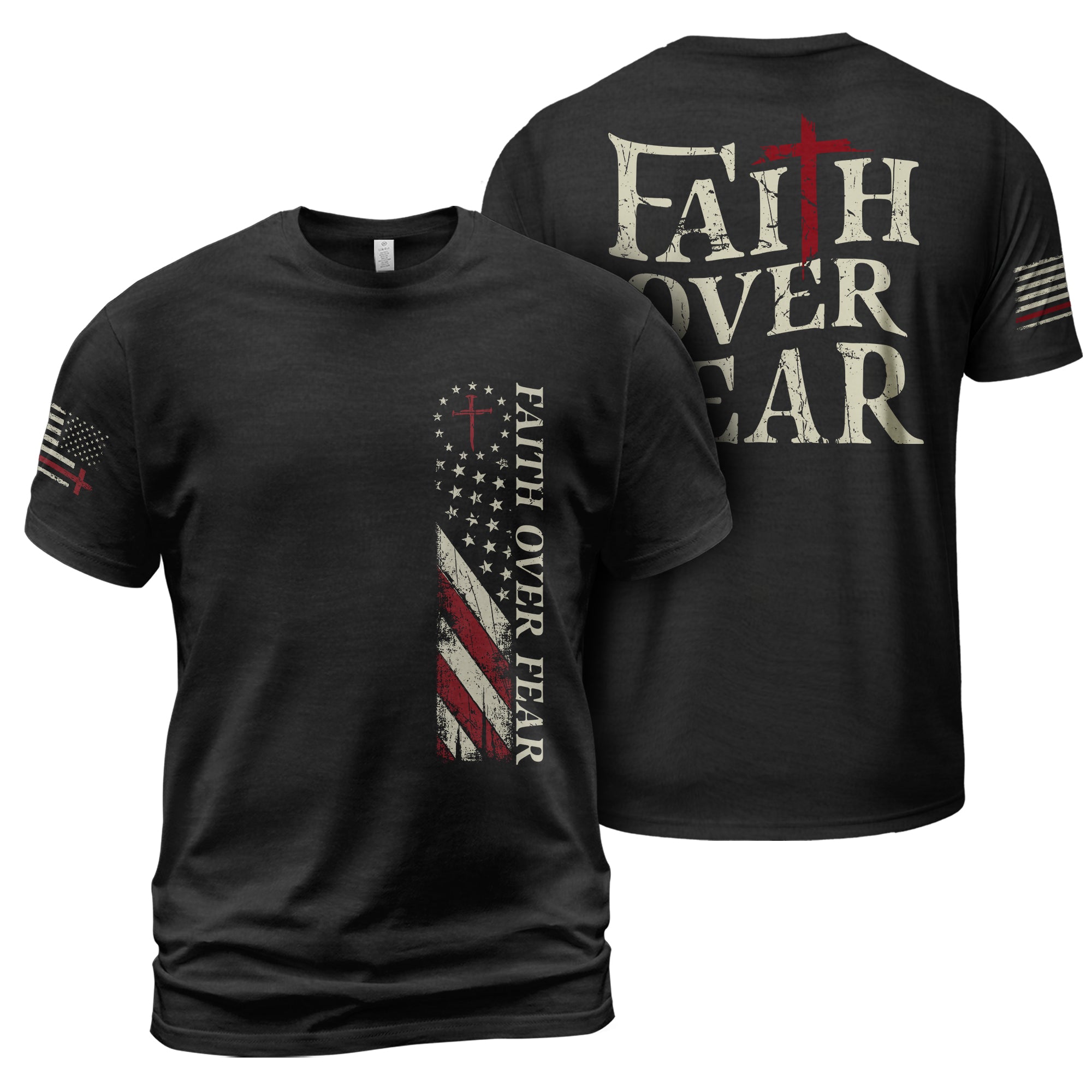 Faith Over Fear Christian Strength T-Shirt