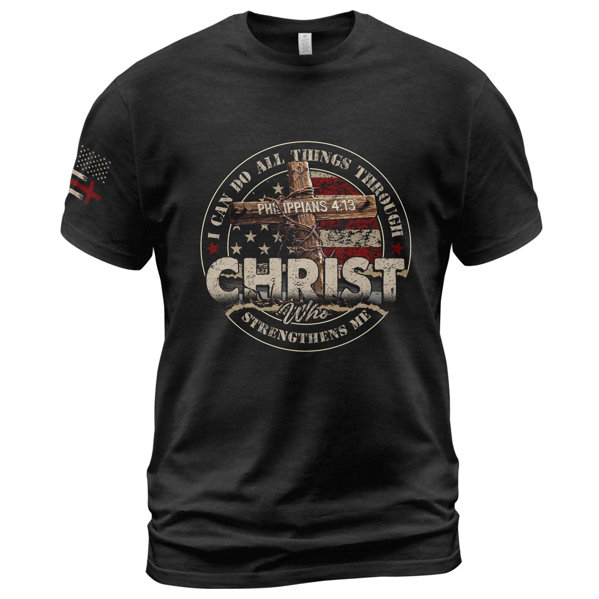 Christ T-Shirt – I Can Do All Things Through Him (Philippians 4:13) - Rust Field Wear