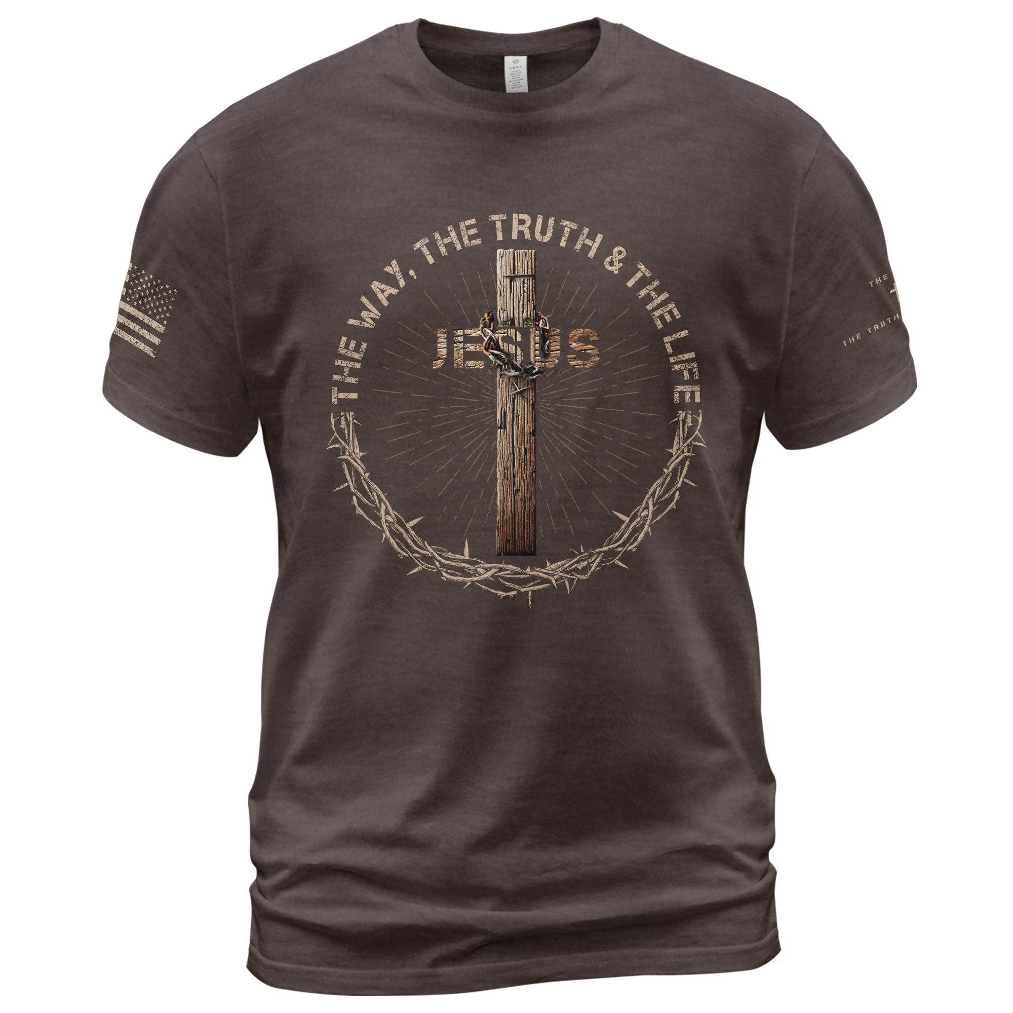 Jesus - The Way The Truth The Life T-shirt - Rust Field Wear