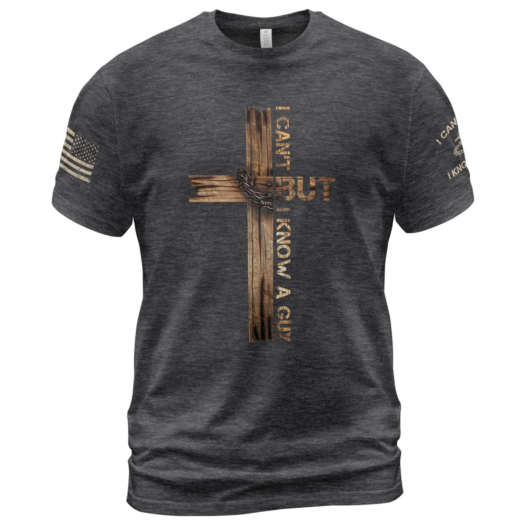 I Can’t But I Know a Guy T-Shirt – Bold Christian Cross Shirt for Men