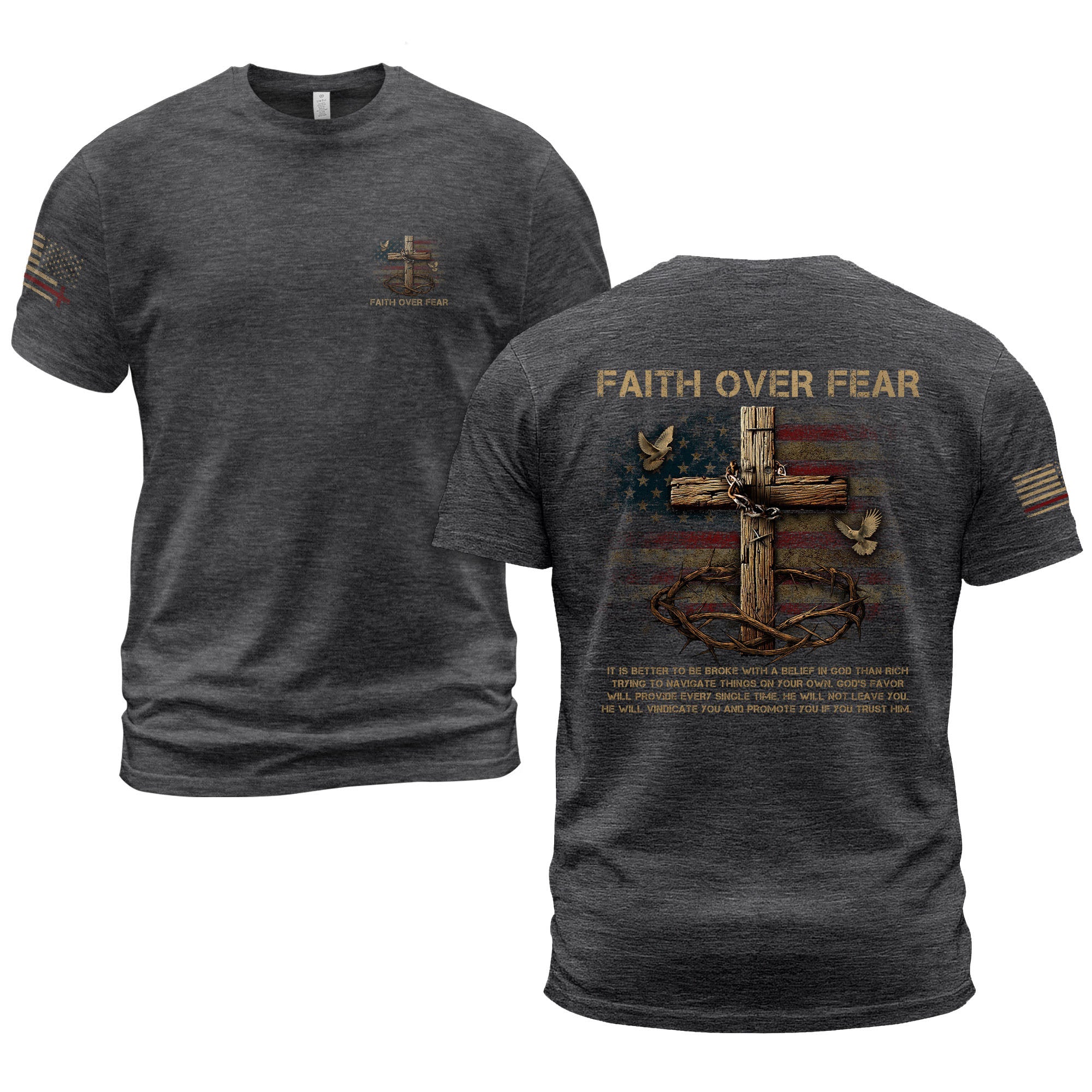 Cross of Faith Faith Over Fear T-Shirt