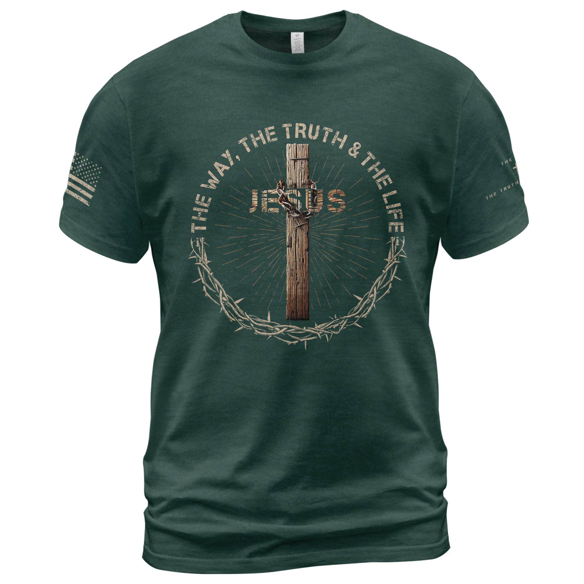Jesus - The Way The Truth The Life T-shirt - Rust Field Wear