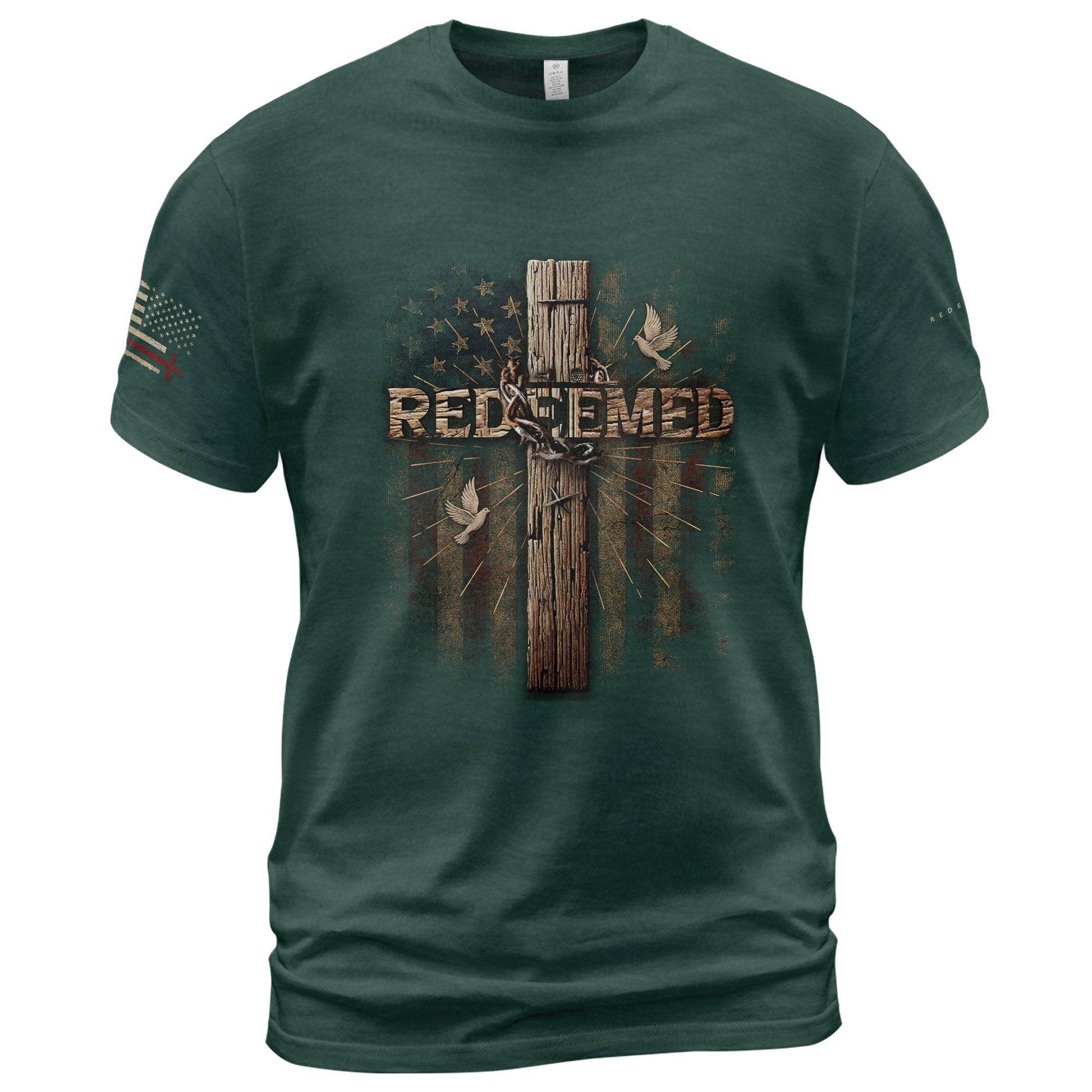 Redeemed & Set Free – Christian Freedom Tee - Rust Field Wear