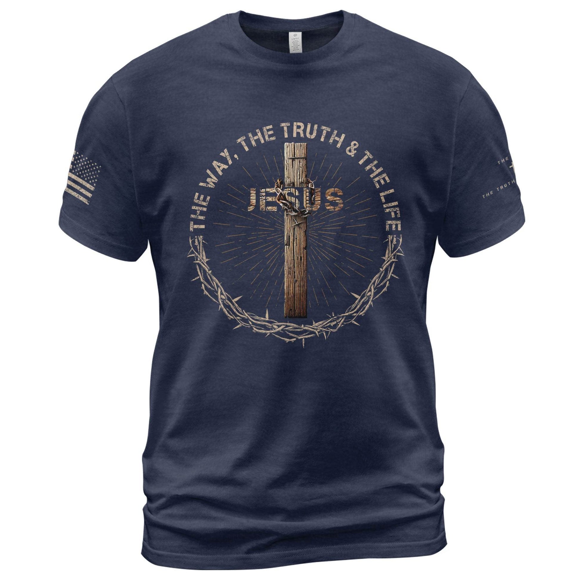 Jesus - The Way The Truth The Life T-shirt - Rust Field Wear