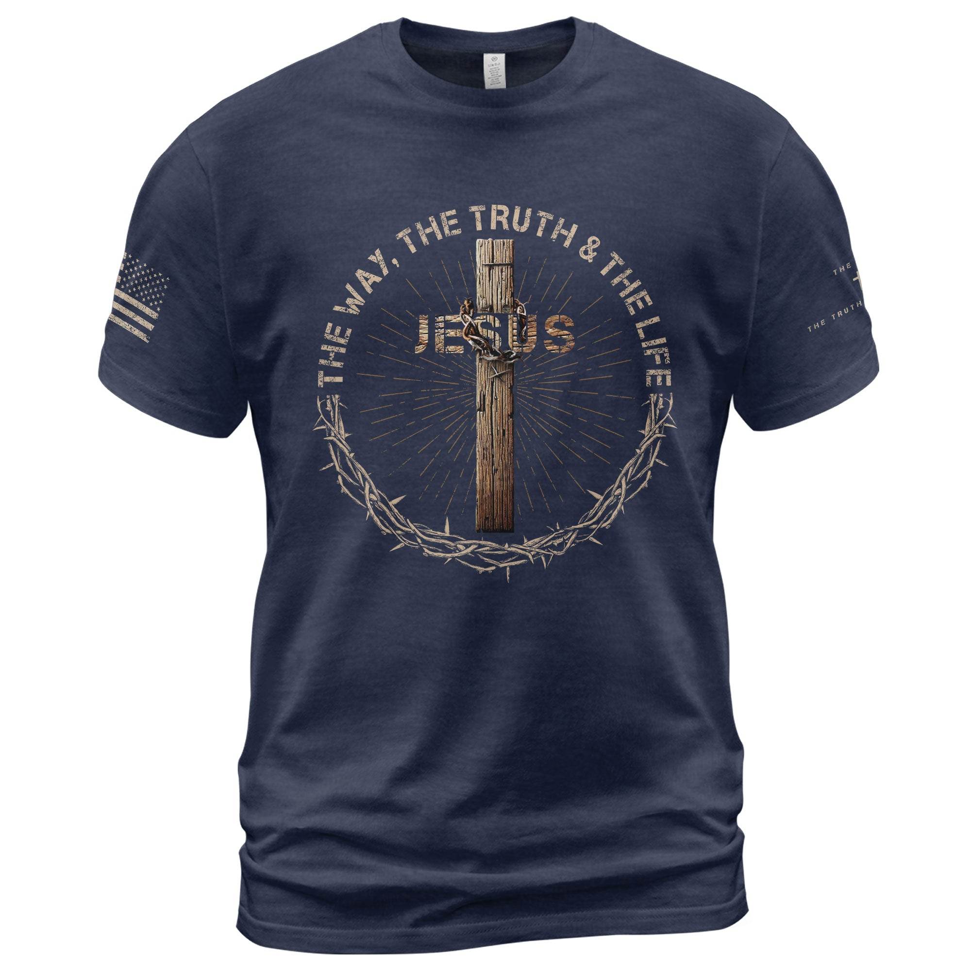 Jesus - The Way The Truth The Life T-shirt - Rust Field Wear