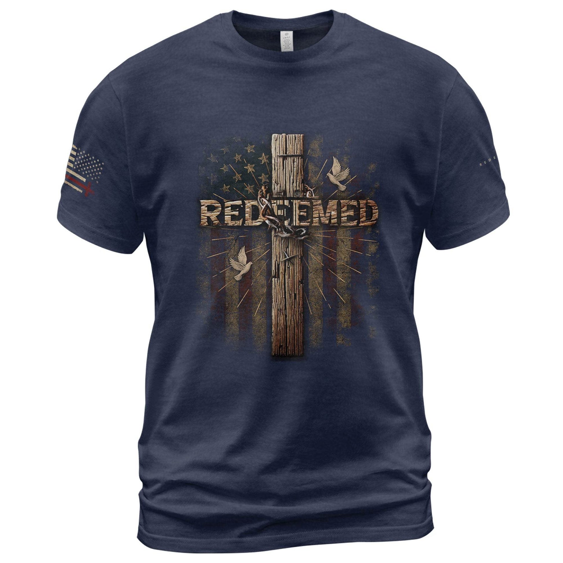 Redeemed & Set Free – Christian Freedom Tee - Rust Field Wear