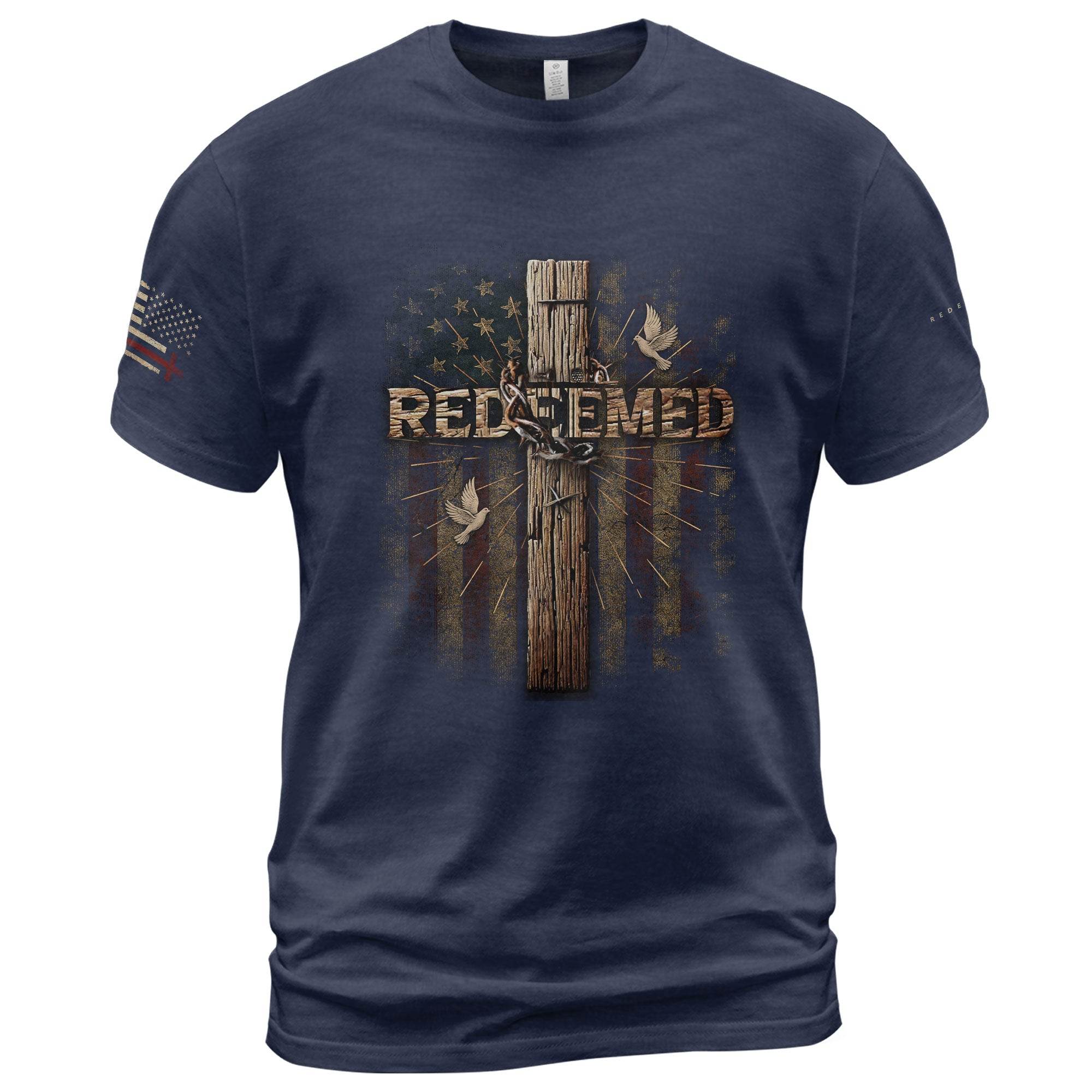 Redeemed & Set Free – Christian Freedom Tee - Rust Field Wear