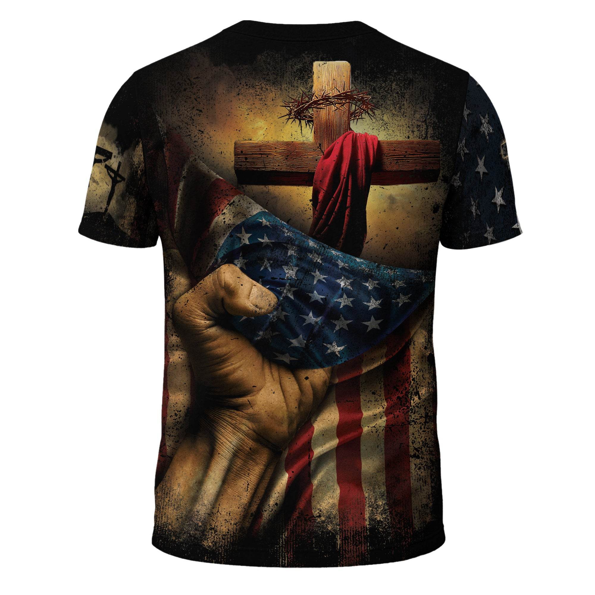 I Canβt But I Know A Guy β Cross & Flag Faith Warrior T-shirt - Rust Field Wear