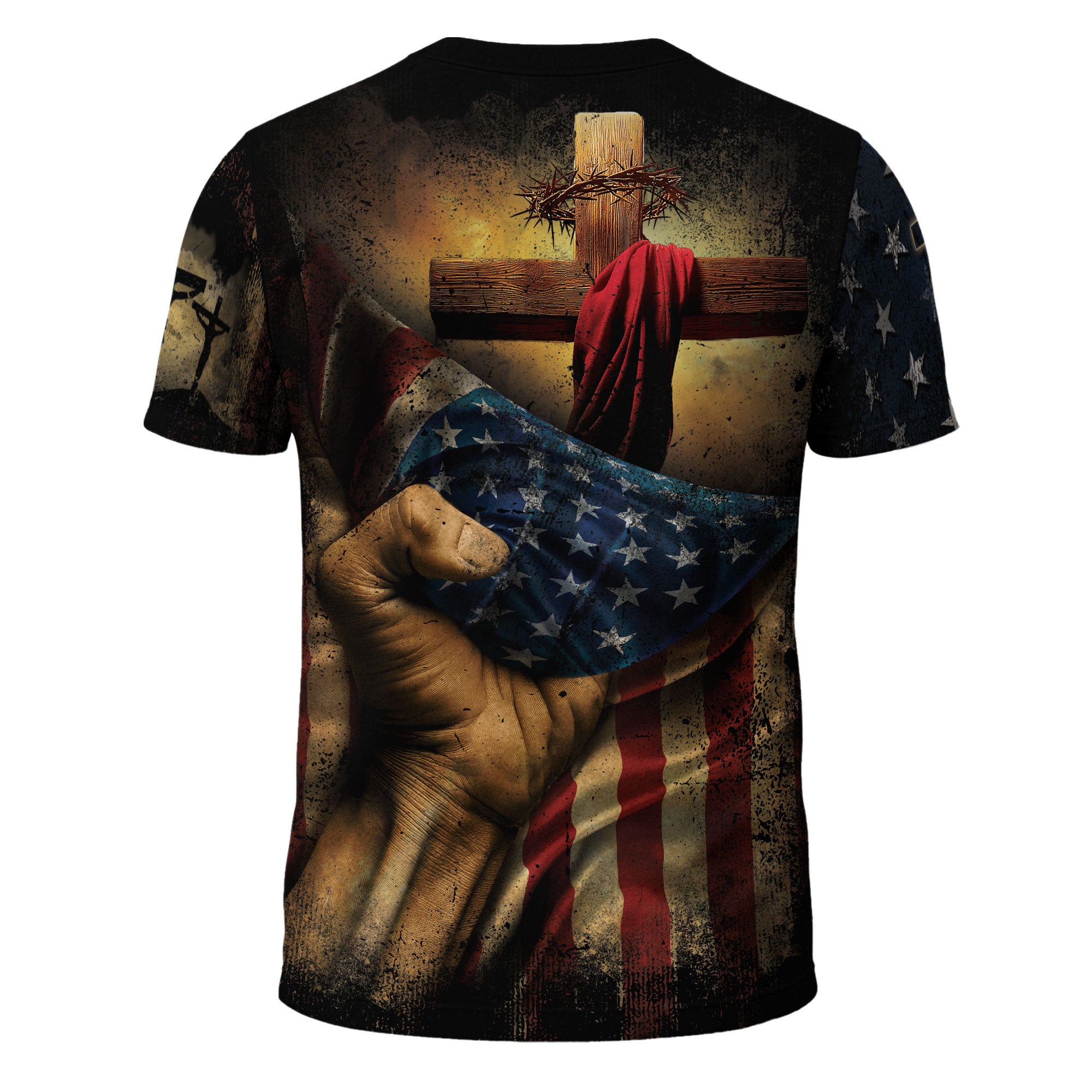 Redeemed | Cross of Freedom & Crown of Thorns Christian Tee
