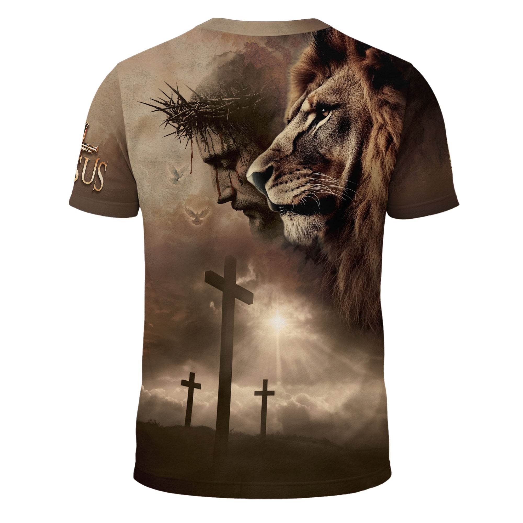 Jesus: The Way, The Truth, The Life | Faith-Driven Lion Design T-Shirt - Rust Field Wear
