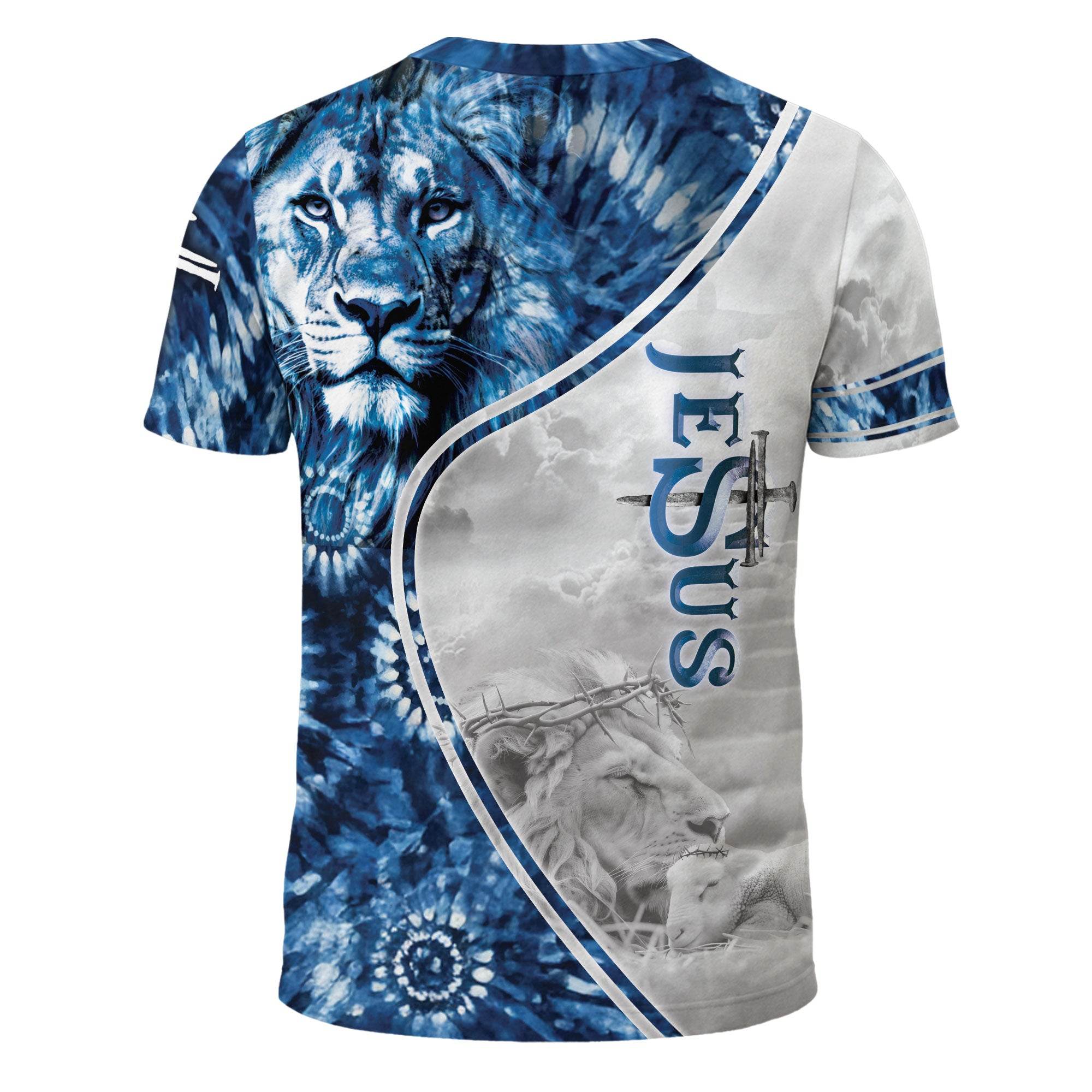 Blue Eyed Lion Of Judah "Redeemed" Christian T-Shirt
