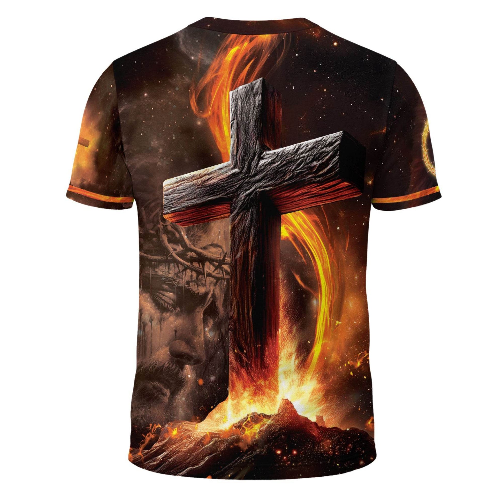 Jesus The Way The Truth The Life Cross & Lion Fire T-Shirt - Rust Field Wear