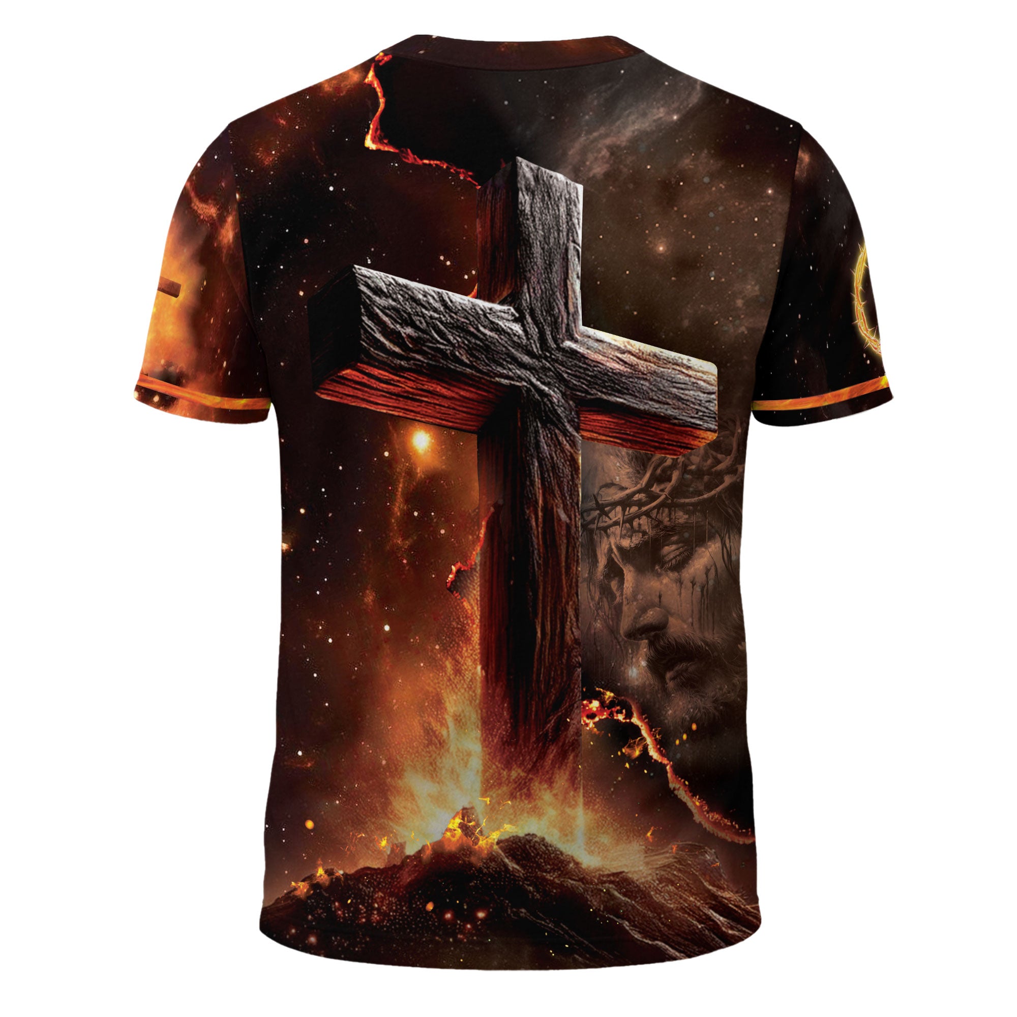 Crown of Thorns Lion Jesus The Way The Truth The Life Christian T-Shirt