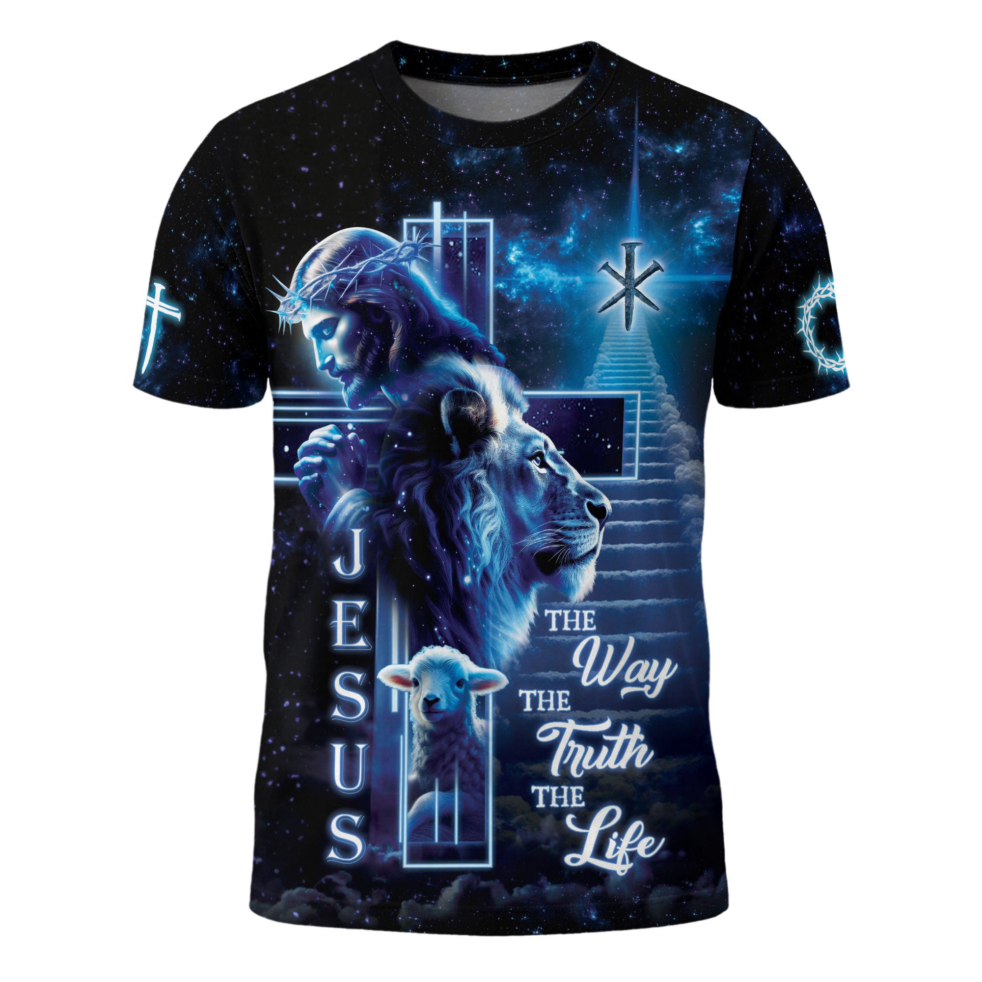 Lion and Lamb Galaxy Christian Shirt