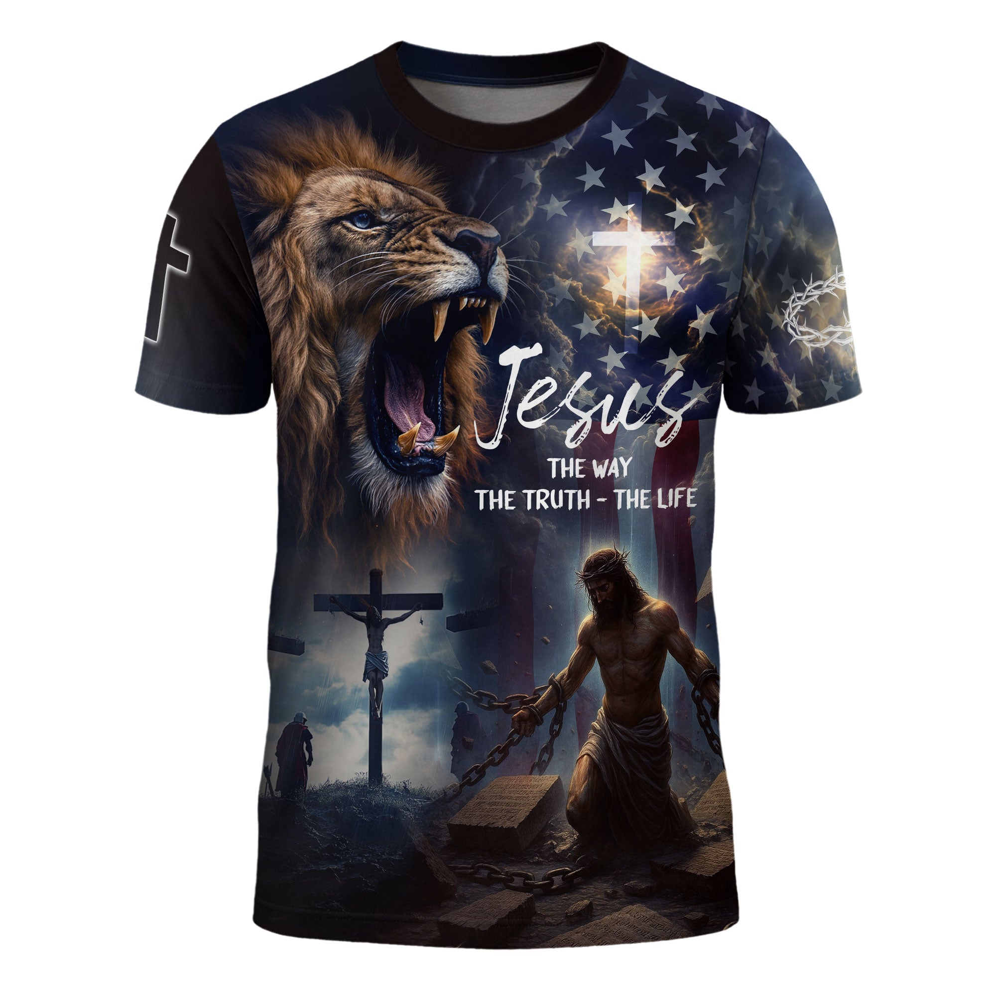 Jesus The Way The Truth The Life Lion Christian Eternal Glory Edition T-Shirt