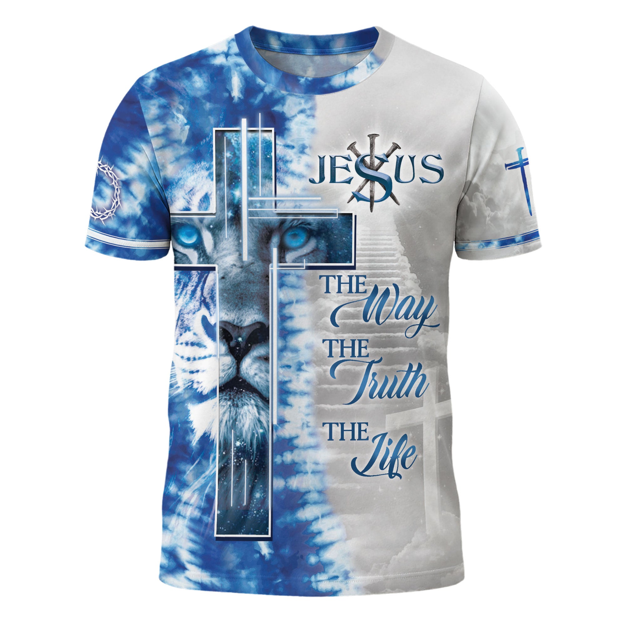 The Gaze Of Truth "The Way The Truth The Life" Blue Eyed Lion T-Shirt
