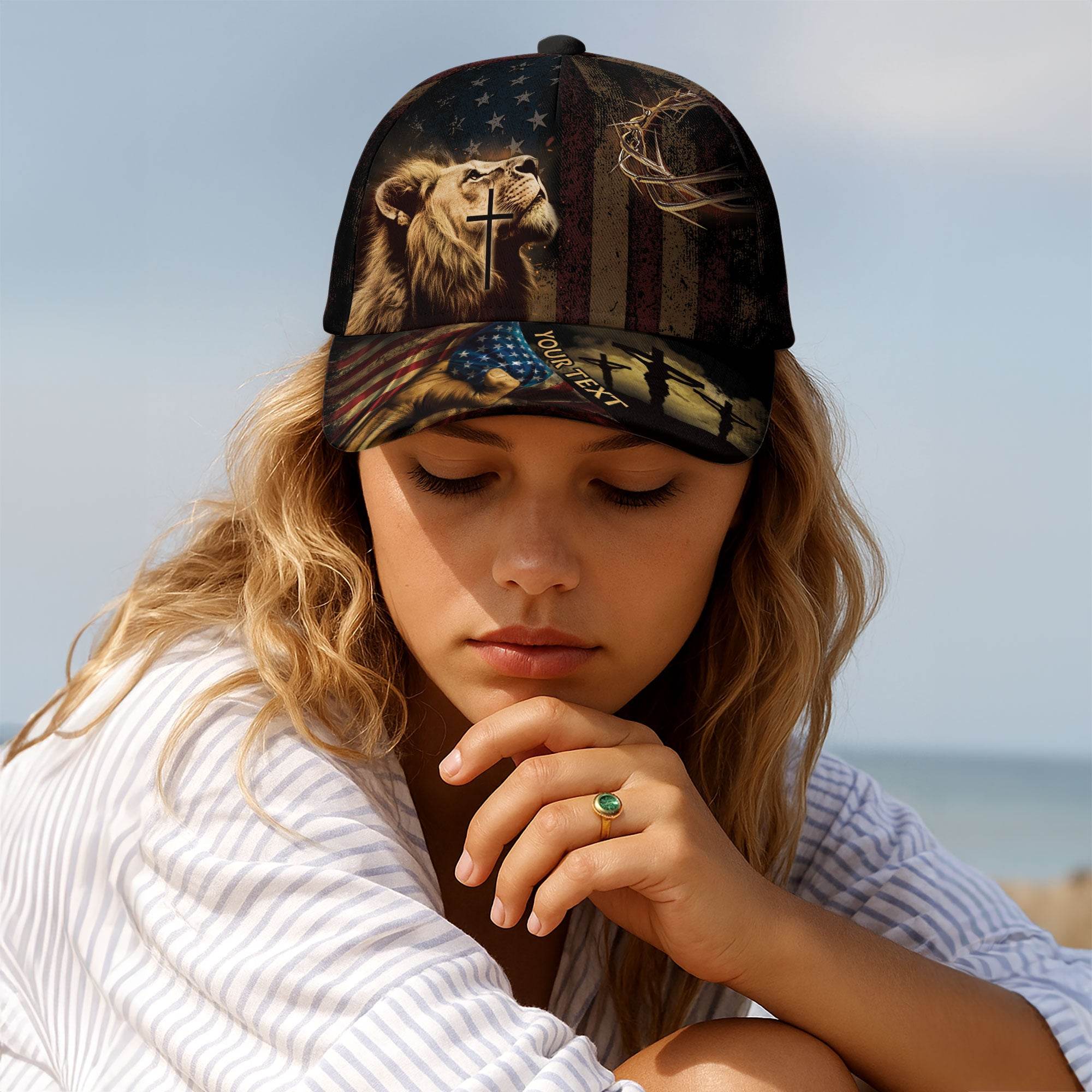 Lion of Judah – Christian Patriot Customized Hat - Rust Field Wear