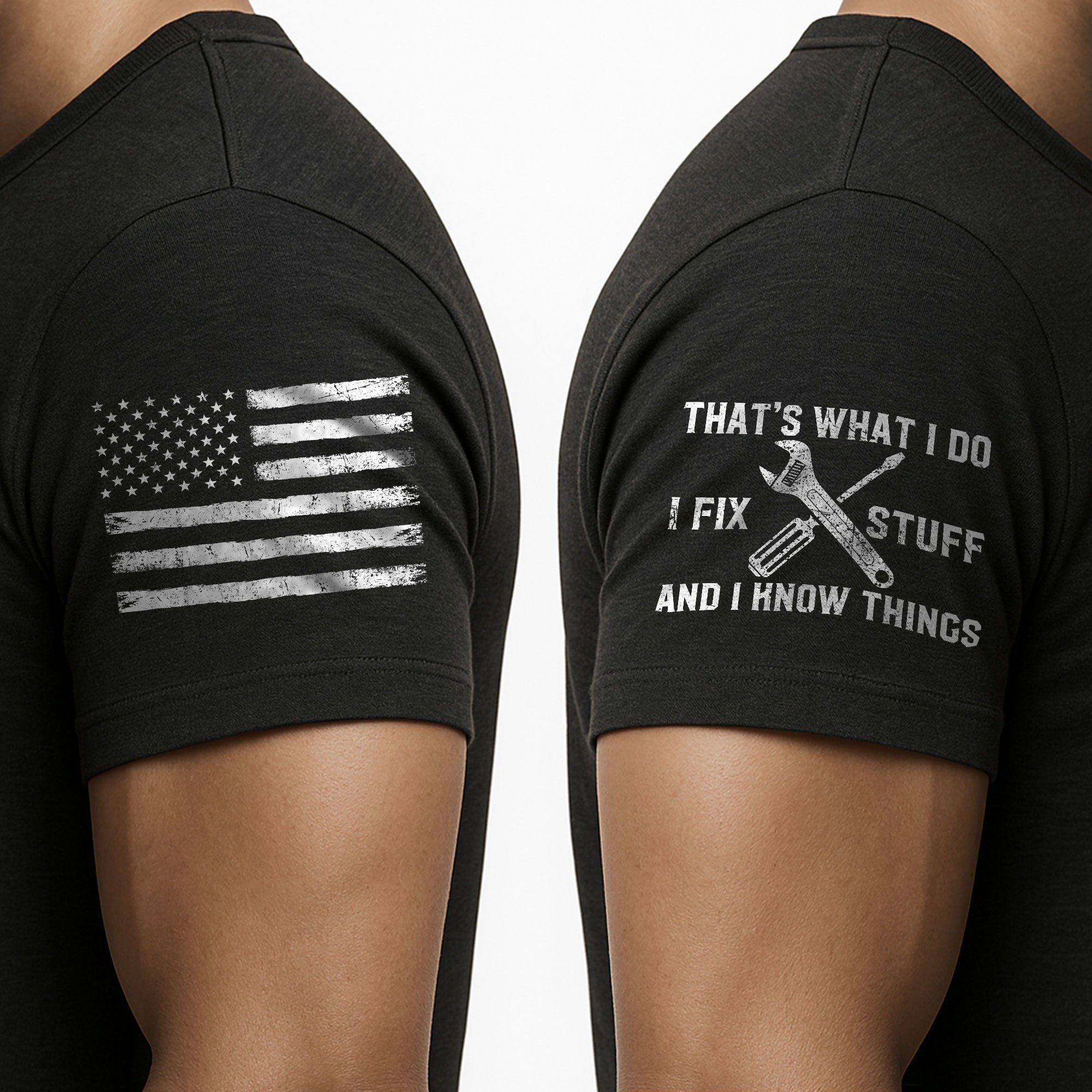 I Fix Stuff And I Know Things Genuine Quality Mechanic Men Graphic Shirt Casual Novelty