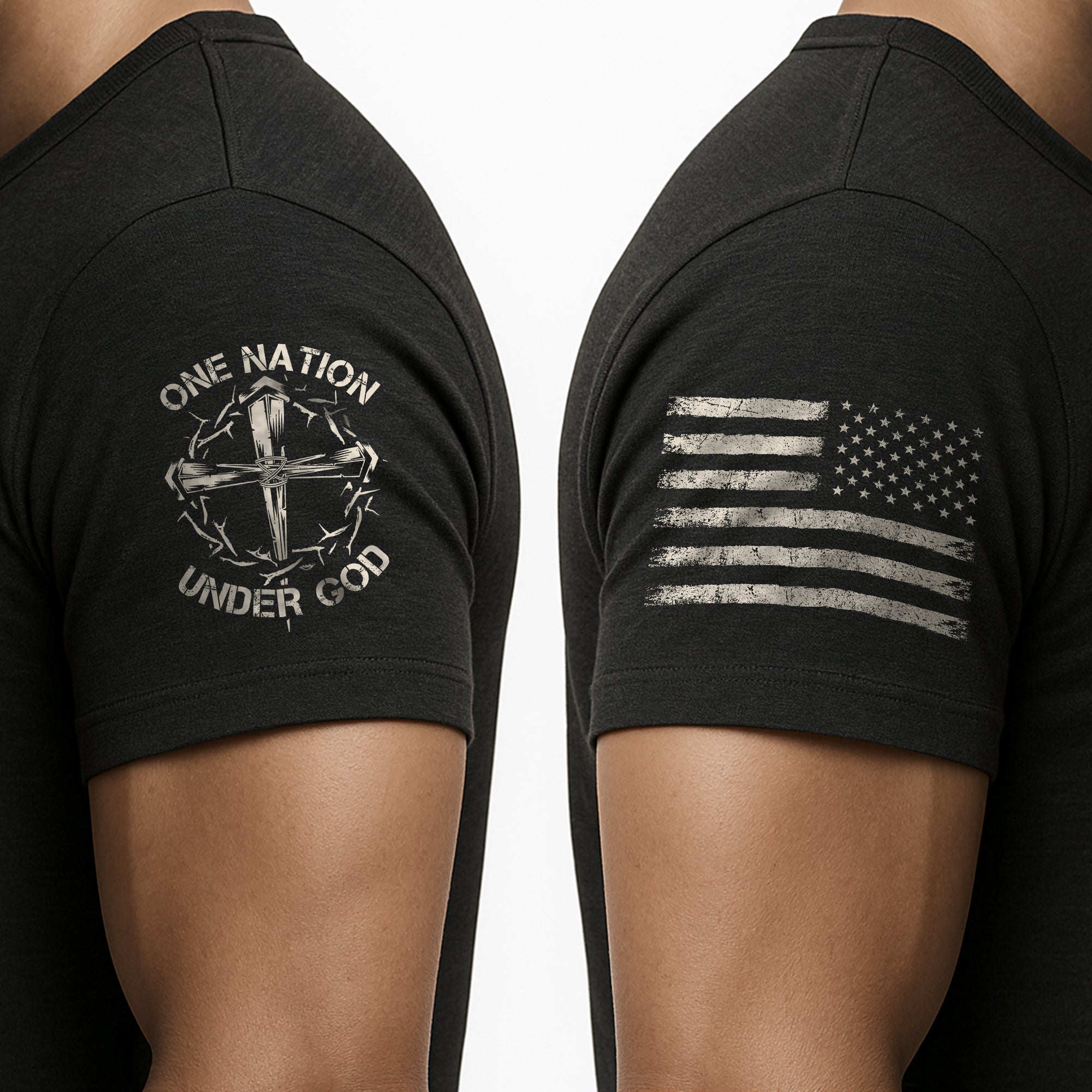 Christian Shirts for Men, One Nation Under God We The People - Christian Tee Shirts - Rust Field Wear