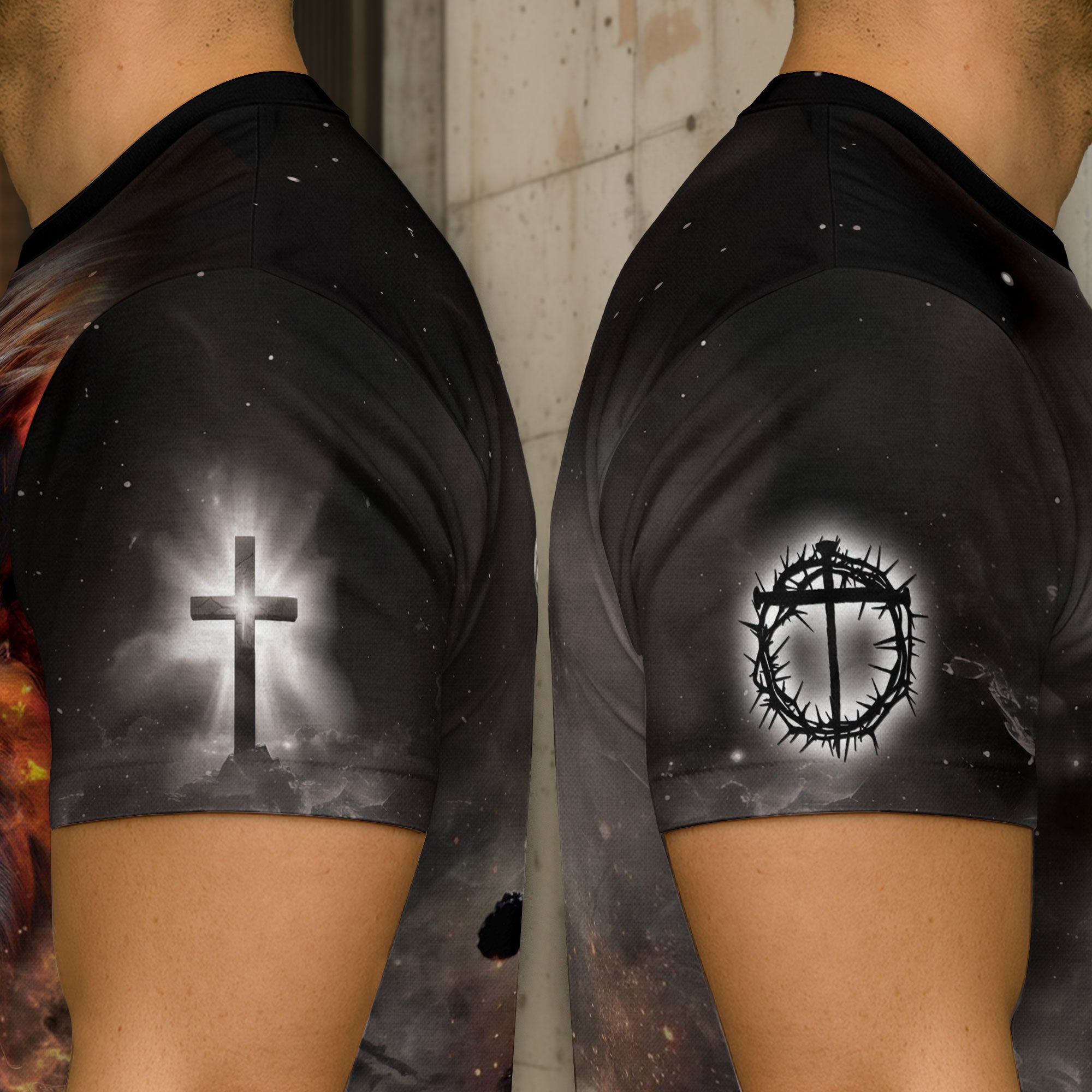 Christian Tee Shirts for Men, RustField Co - The Lion and The Cross Jesus The Way The Truth The Life, Freedom Shirts - Rust Field Wear
