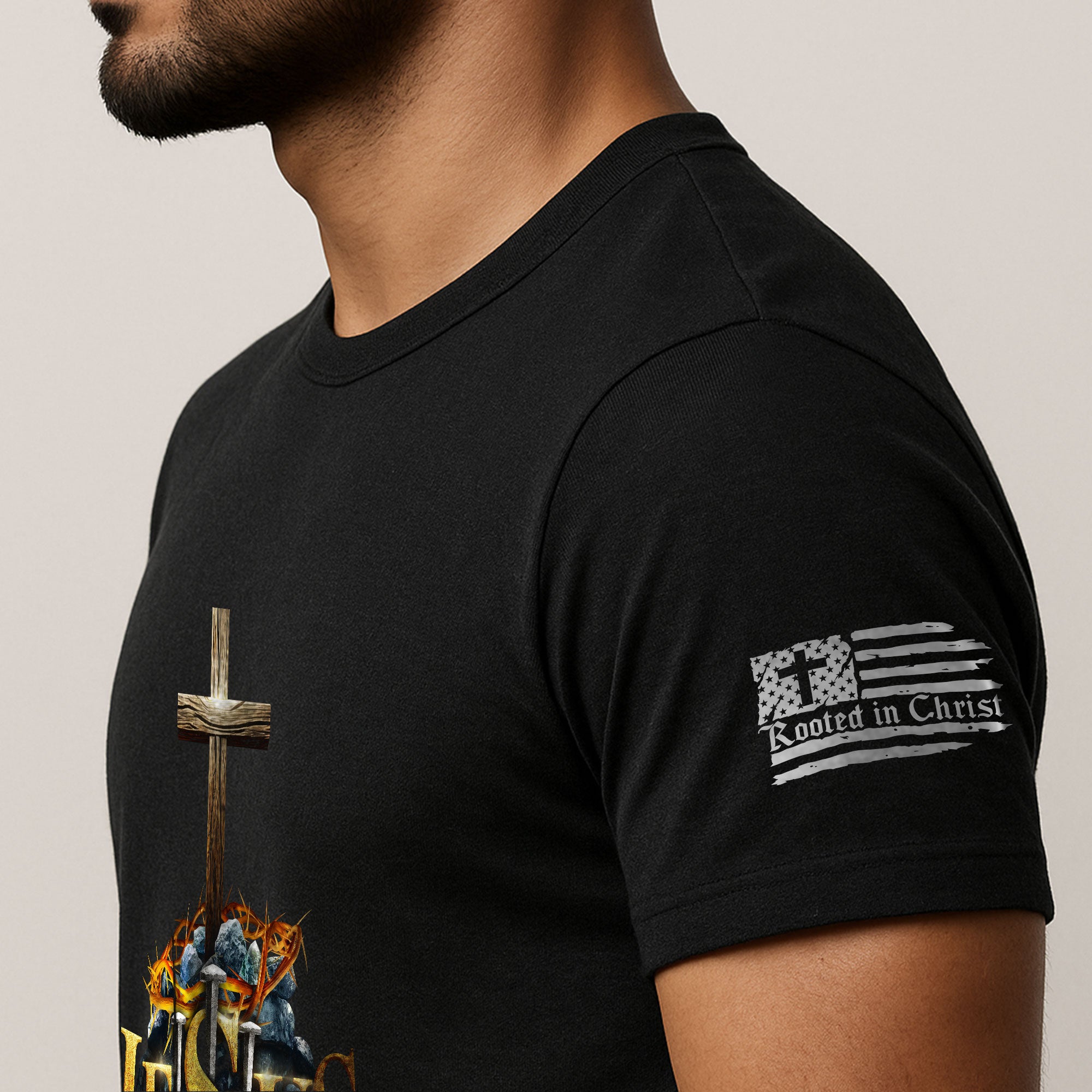 Christian Shirts for Men, JESUS The Way, Truth and Life - Christian Tee Shirts - Rust Field Wear