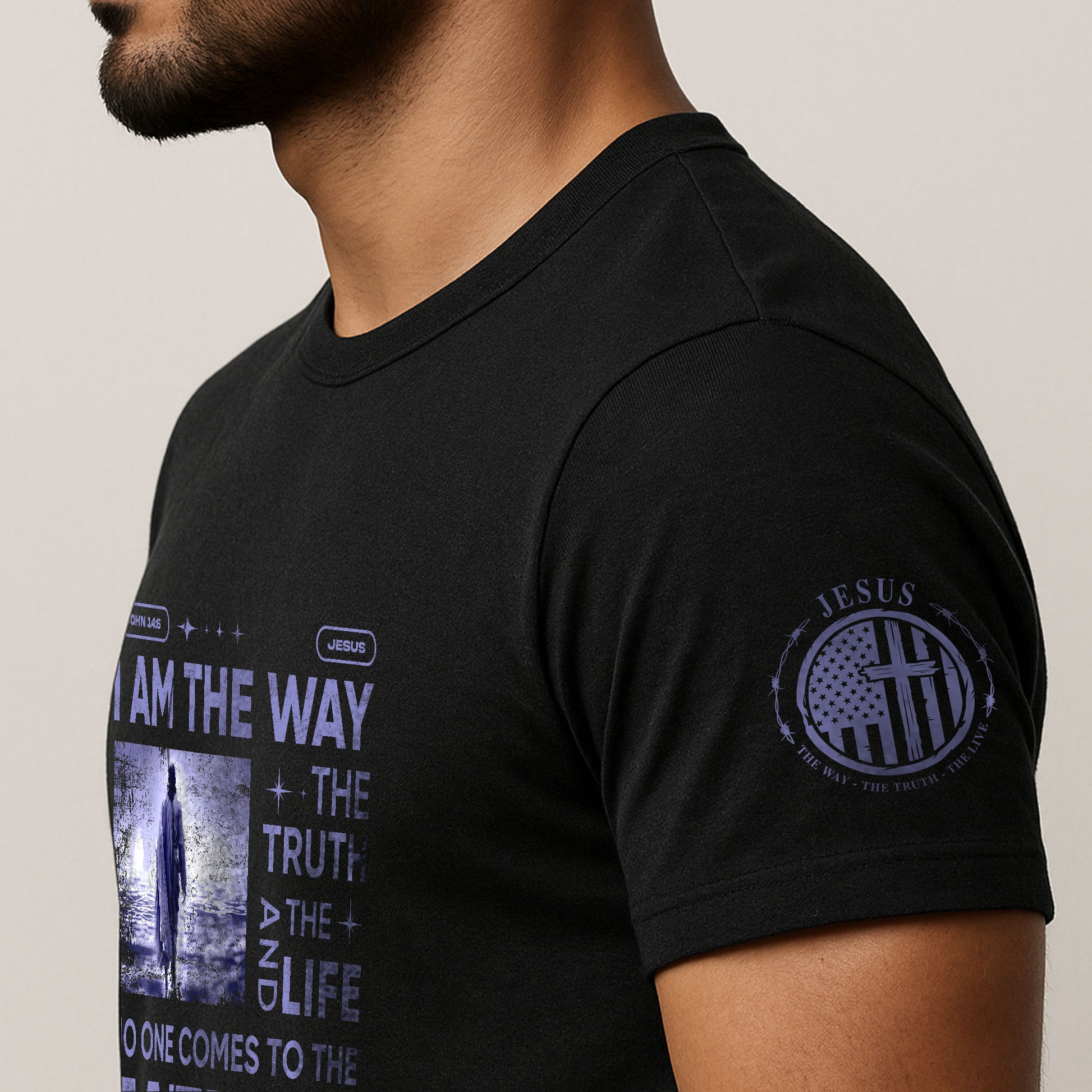 Christian Tee Shirts, Walk the Way John 14:6 - Christian Shirts for Men - Rust Field Wear