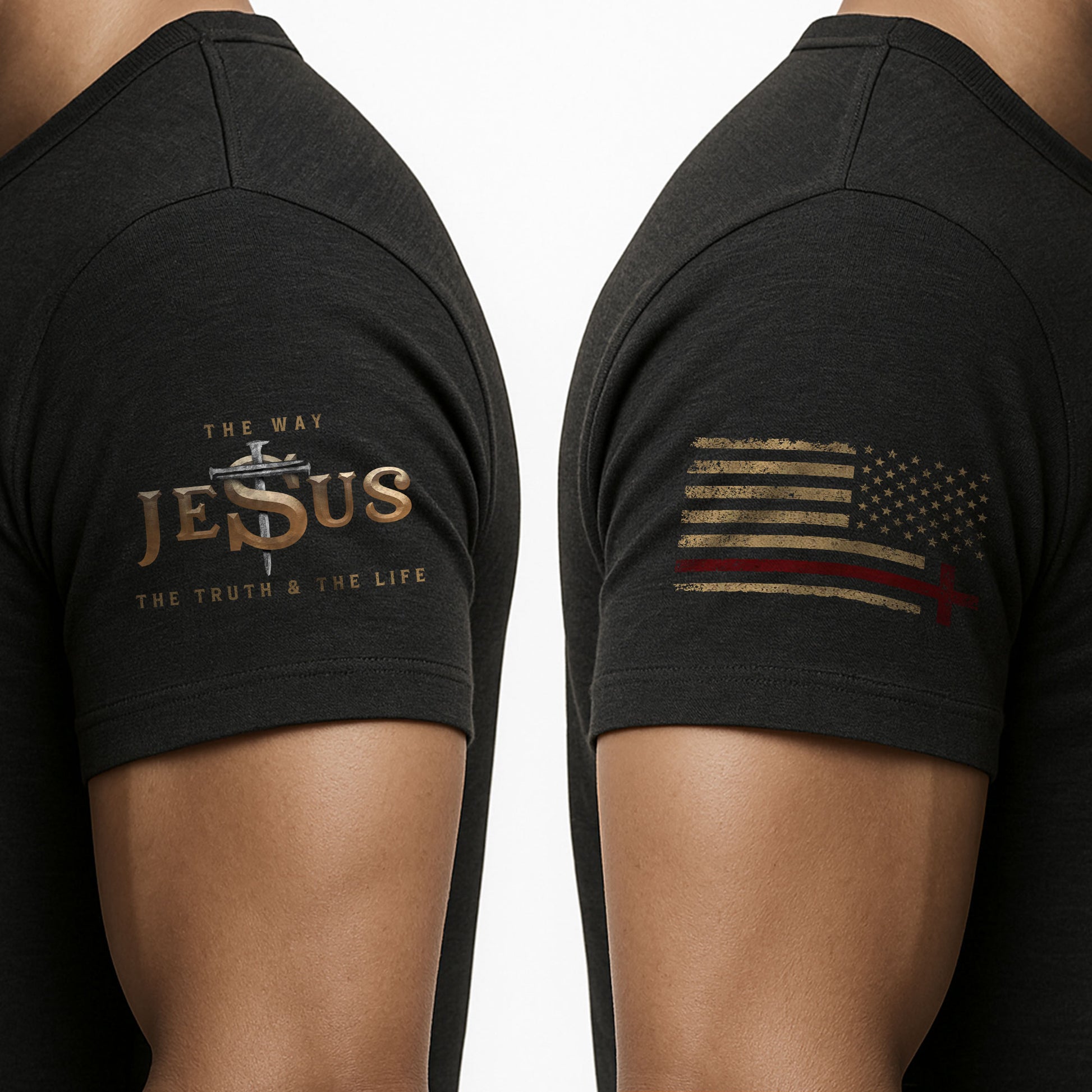 Christian Shirts for Men - JESUS Is the Standard John 14:6, Christian Tee Shirts - Rust Field Wear