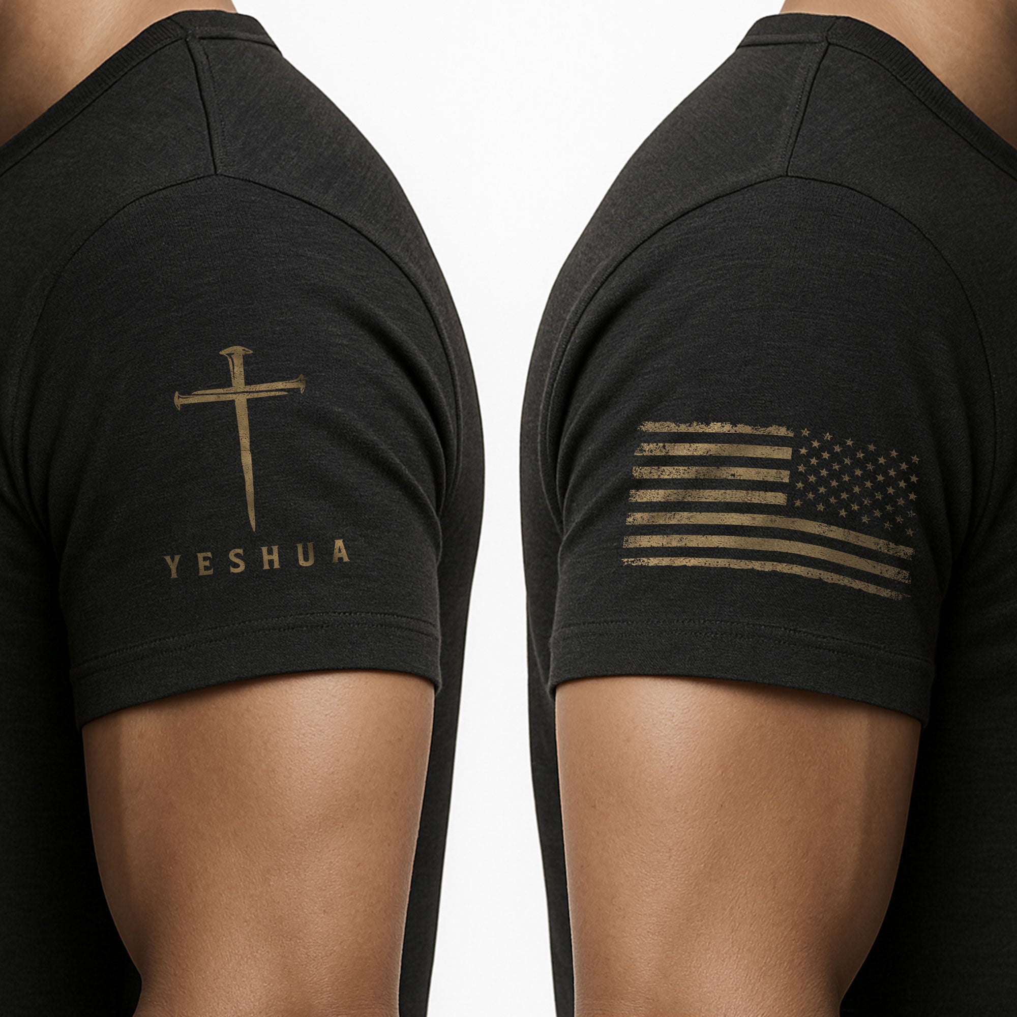 Christian Shirts for Men, Yeshua The Name That Saves - Christian Tee Shirts - Rust Field Wear
