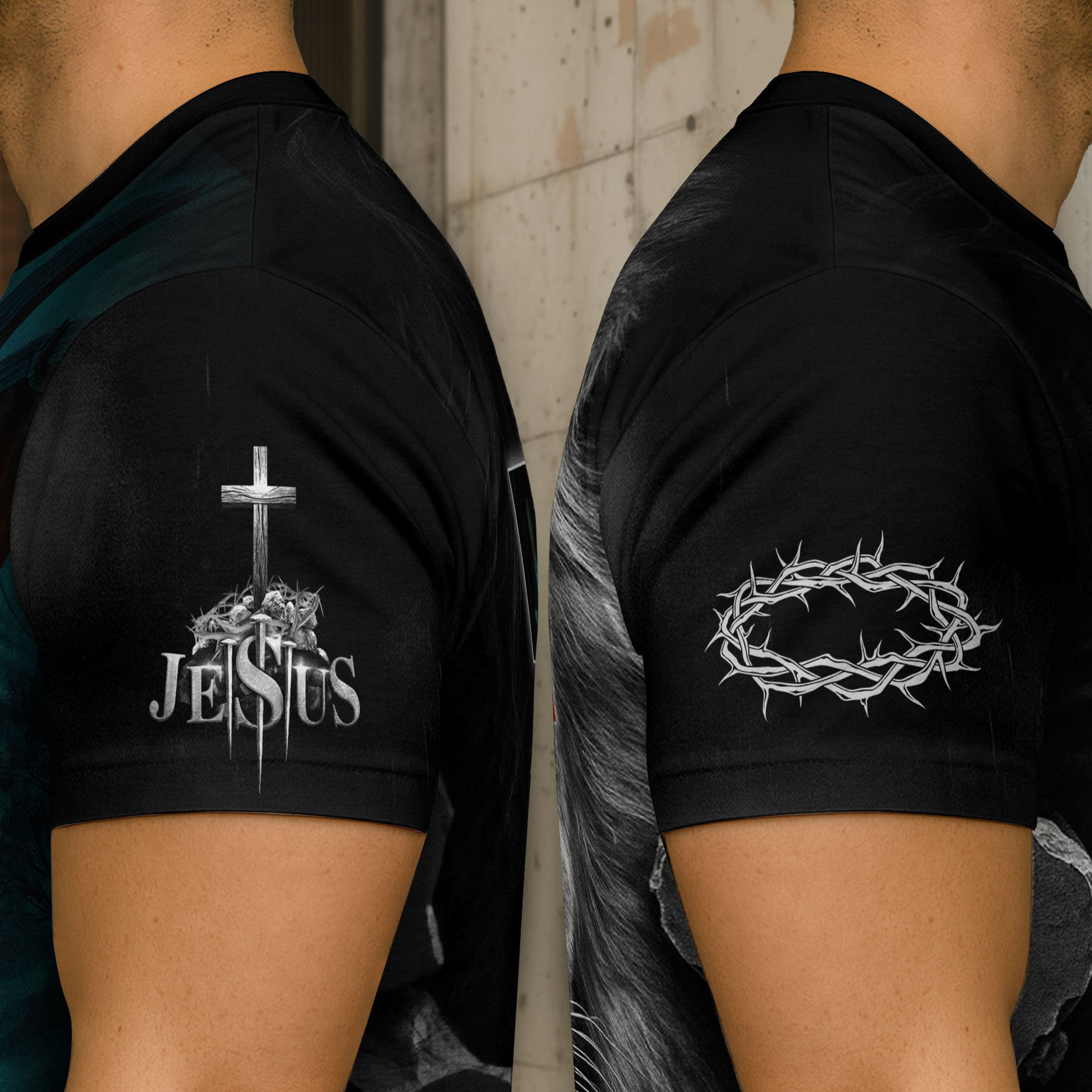 Christian Tee Shirts for Men, RustField Co - Jesus Crucifixion, Freedom Shirts - Rust Field Wear