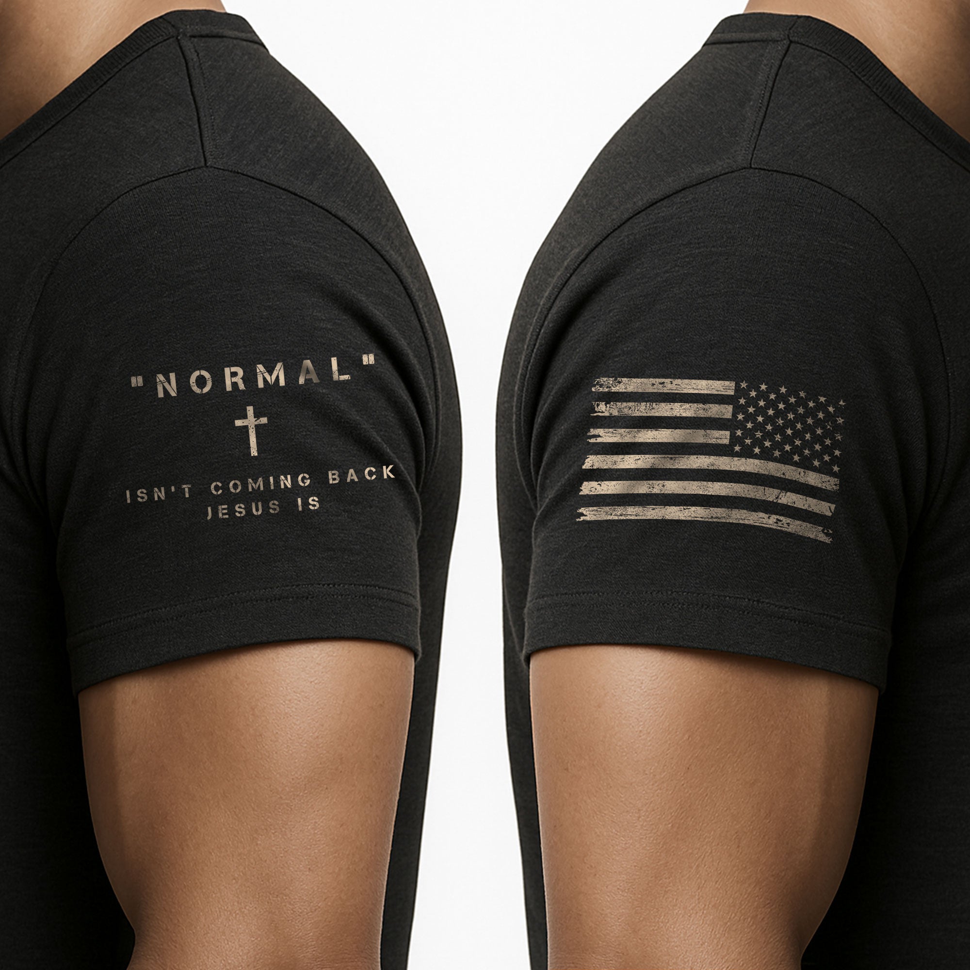 Christian Shirts for Men, Revelation 14 Jesus Over Normal - Christian Tee Shirts - Rust Field Wear