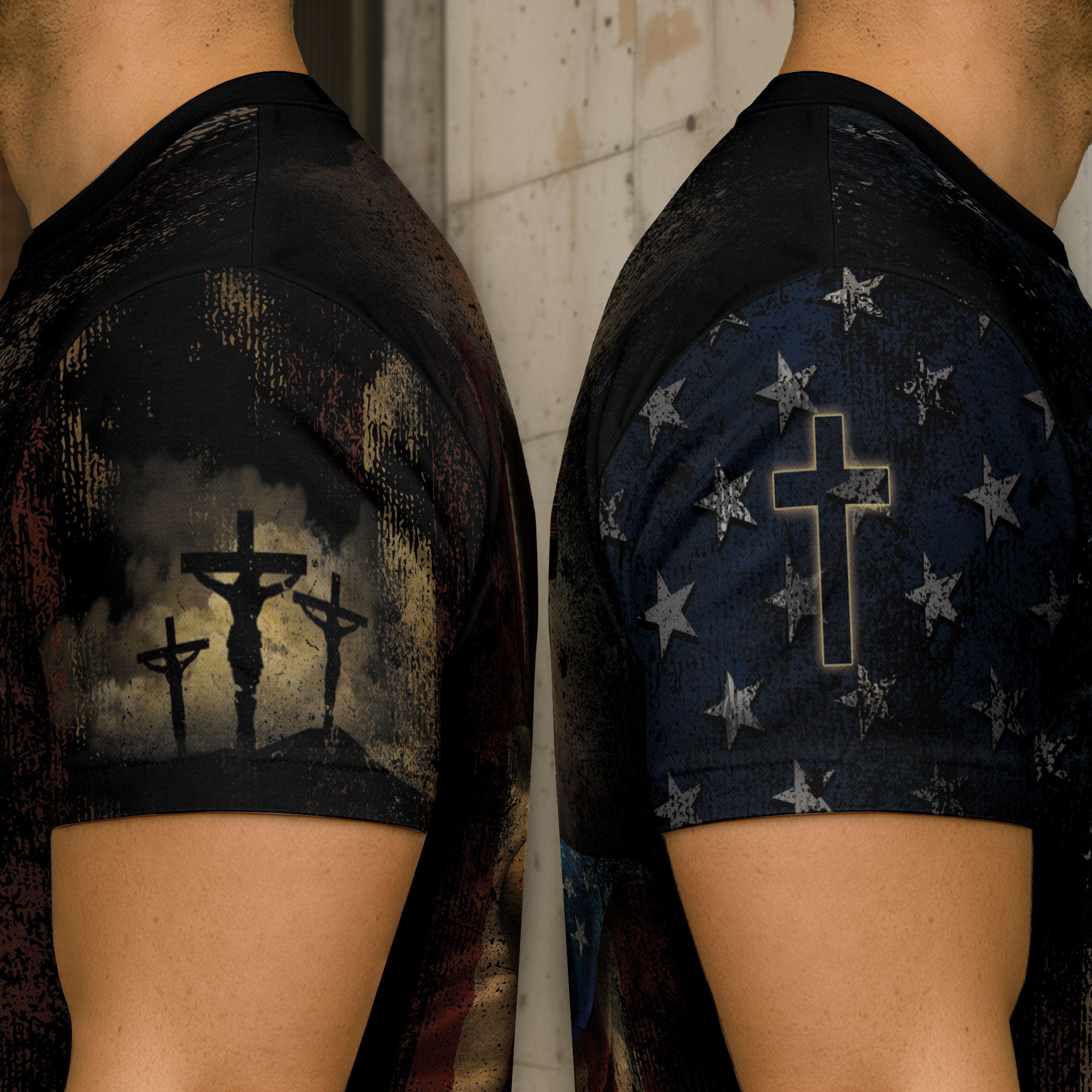 Freedom Shirts - FAITH OVER FEAR Psalms 118 6 Cross and Crown Patriotic, Christian Tee Shirts for Men, RustField Co - Rust Field Wear