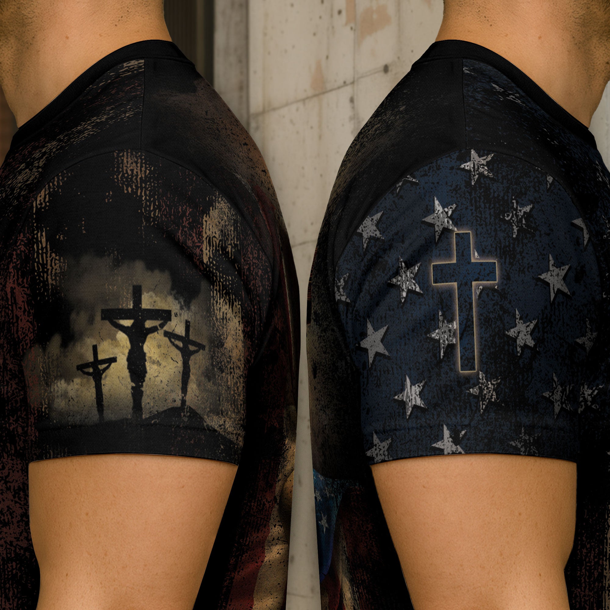 Christian Tee Shirts for Men - Jesus Is Coming Back Revelation 1 4 Cross and End Time Faith, RustField Co Freedom Shirts - Rust Field Wear