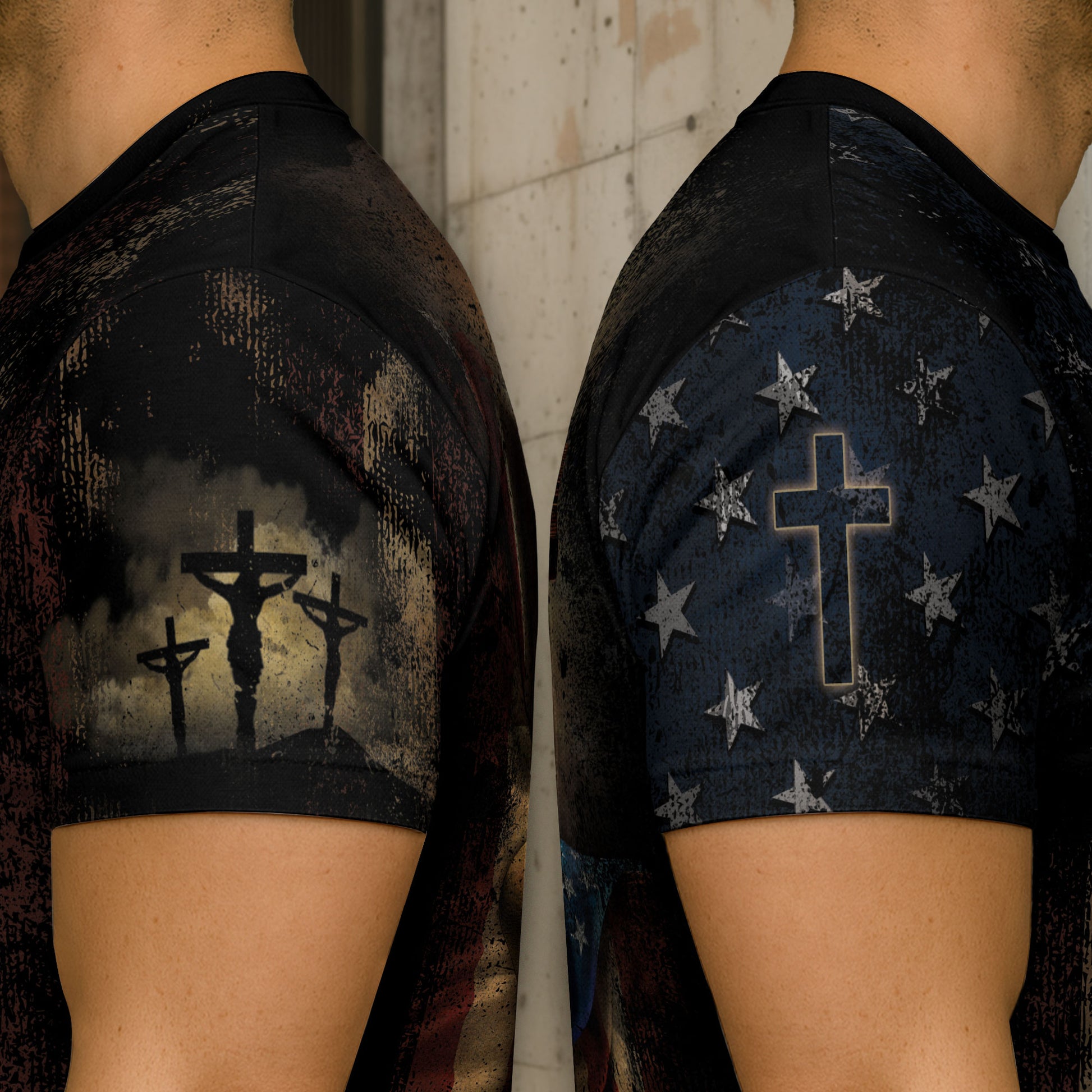Redeemed Cross of Freedom and Crown of Thorns, Freedom Shirts - Christian Tee Shirts for Men, RustField Co - Rust Field Wear
