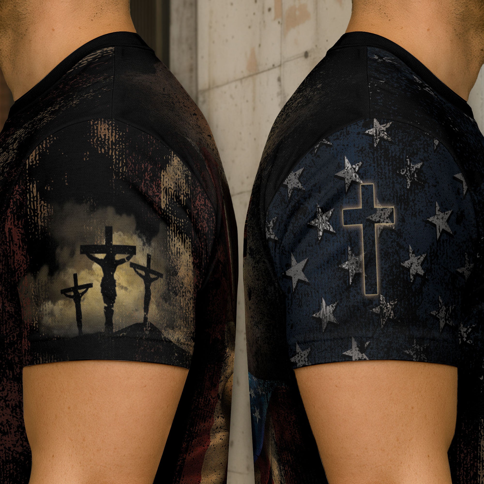Rooted in Christ Colossians 2 7 and Crown of Thorns Patriotic - Christian Tee Shirts for Men, Freedom Shirts, RustField Co - Rust Field Wear