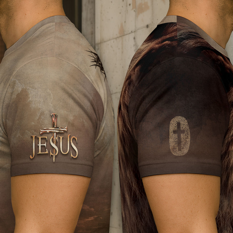 Freedom Shirts for Men, Jesus The Way The Truth The Life Faith Driven Lion - Christian Tee Shirts, RustField Co