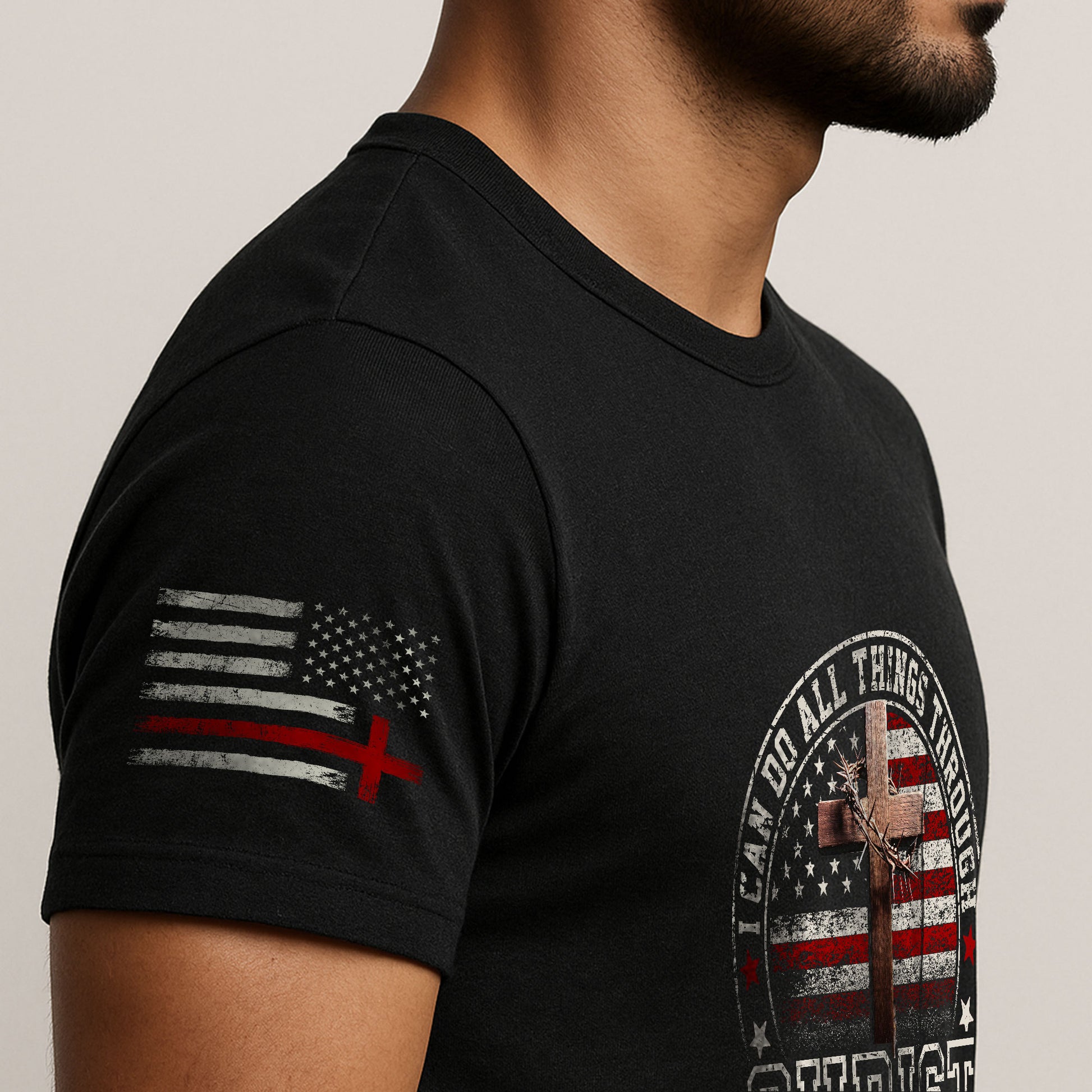 Faith Based Christian Tee Shirts, I Can Do All Things Through Christ Christian - Christian Shirts for Men - Rust Field Wear