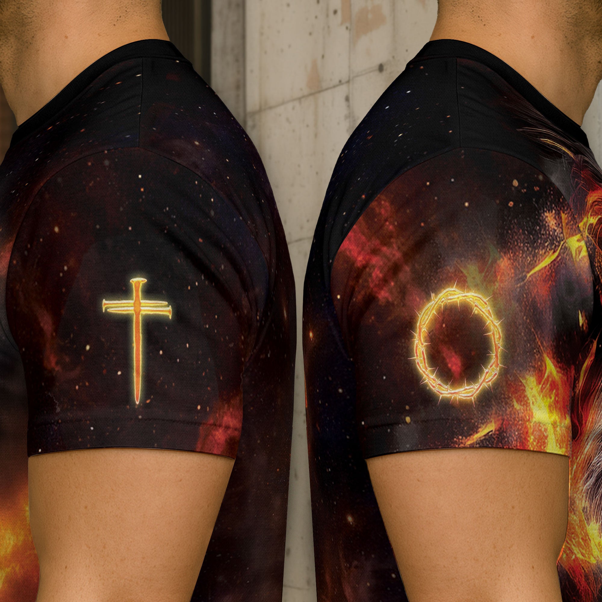 RustField Co Christian Tee Shirts - Iron Sharpens Iron Proverbs 27 17 Fiery Lion, Freedom Shirts for Men - Rust Field Wear