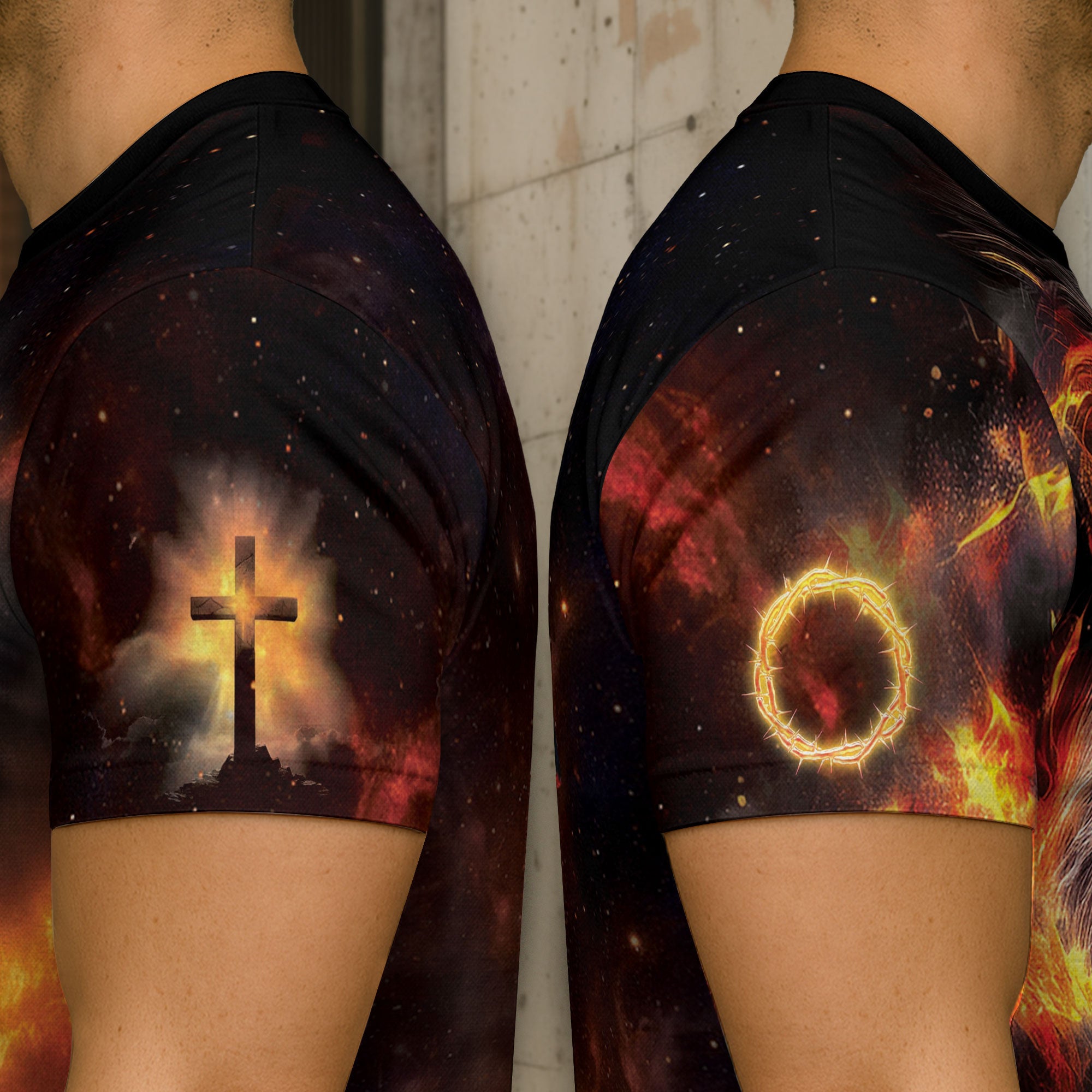 RustField Co Christian Tee Shirts - Redeemed By The Lion Of Judah Fiery, Freedom Shirts for Men - Rust Field Wear