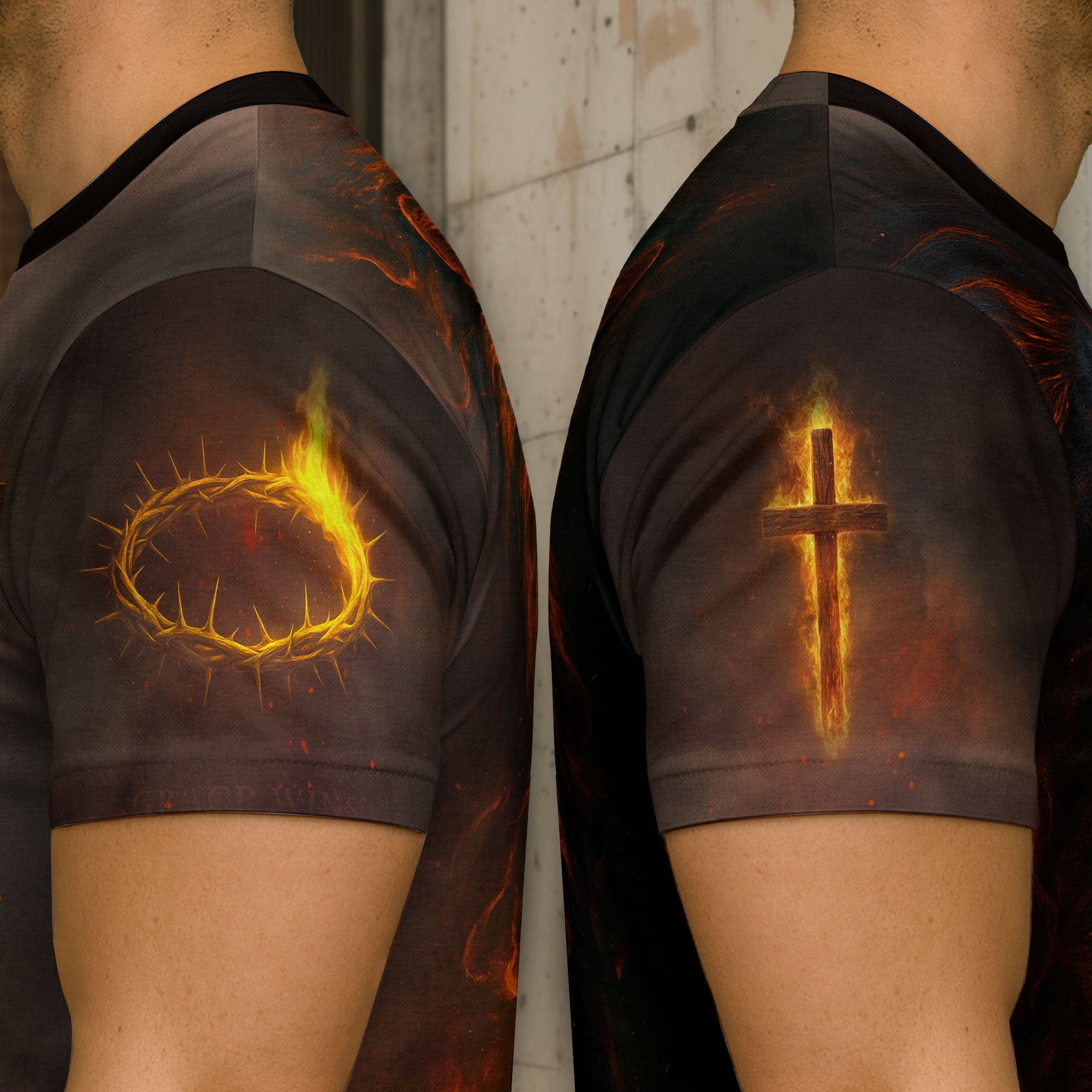 I Can't But I Know A Guy Fiery Cross Lion of Judah Faith - RustField Co Freedom Shirts, Christian Tee Shirts for Men - Rust Field Wear