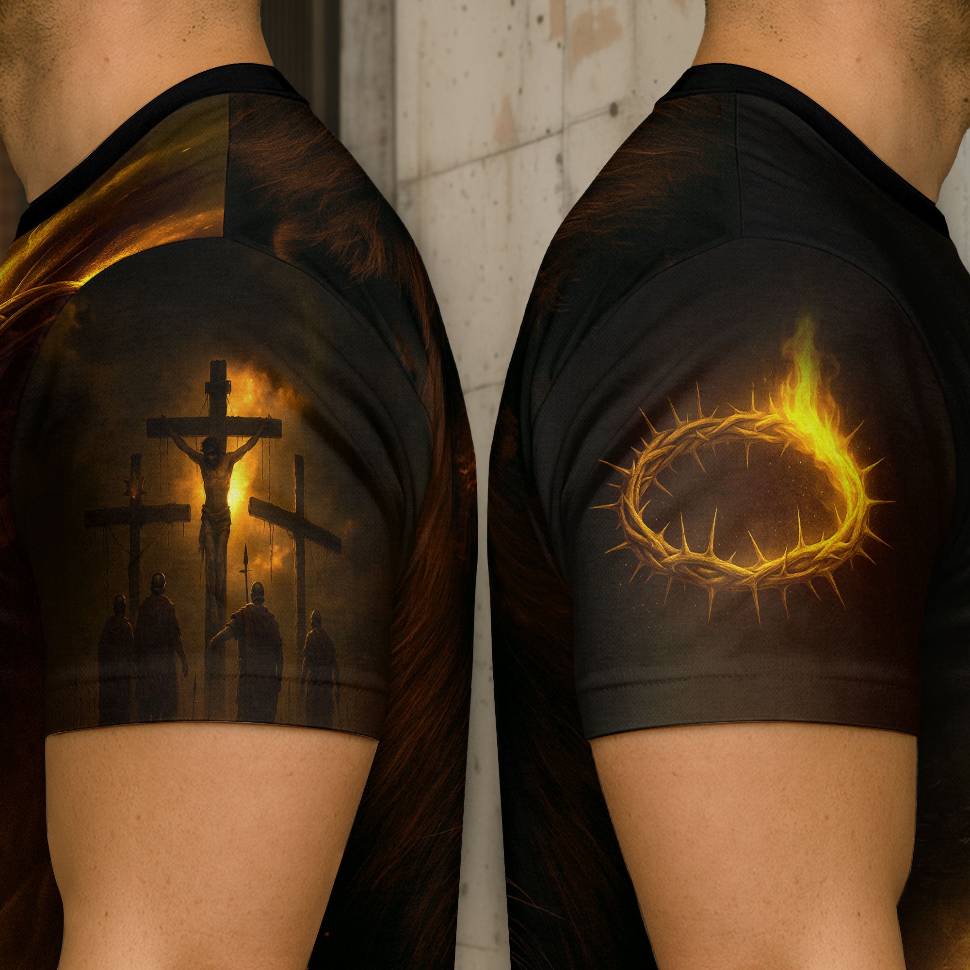 Jesus Loves You Fire of Faith Lion - RustField Co Freedom Shirts, Christian Tee Shirts for Men - Rust Field Wear