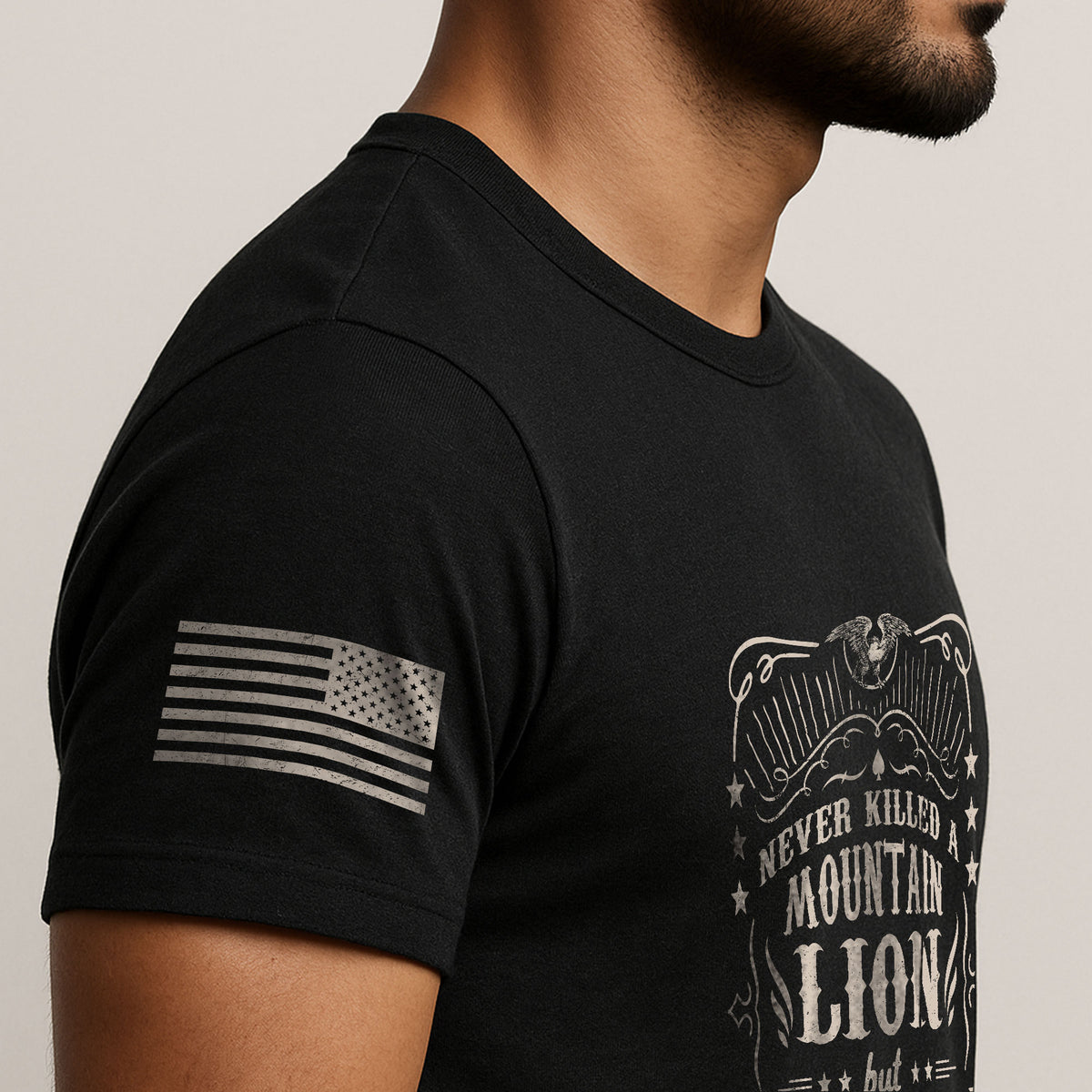 Never Killed A Mountain Lion But Ive Choked A Cougar Vintage Graphic T-Shirt Tee
