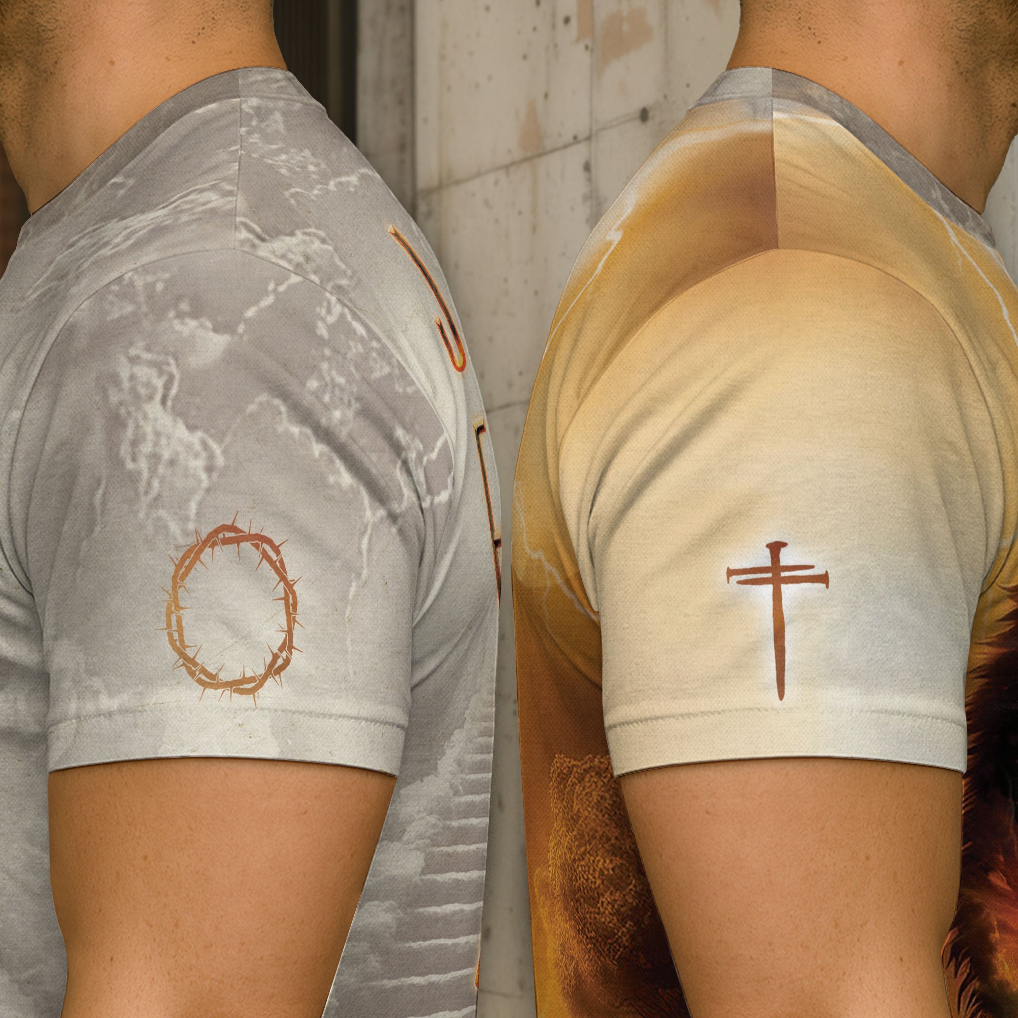 I Can Do All Things Through Christ Lightning Cross and Lion, Freedom Shirts - Christian Tee Shirts for Men, RustField Co - Rust Field Wear