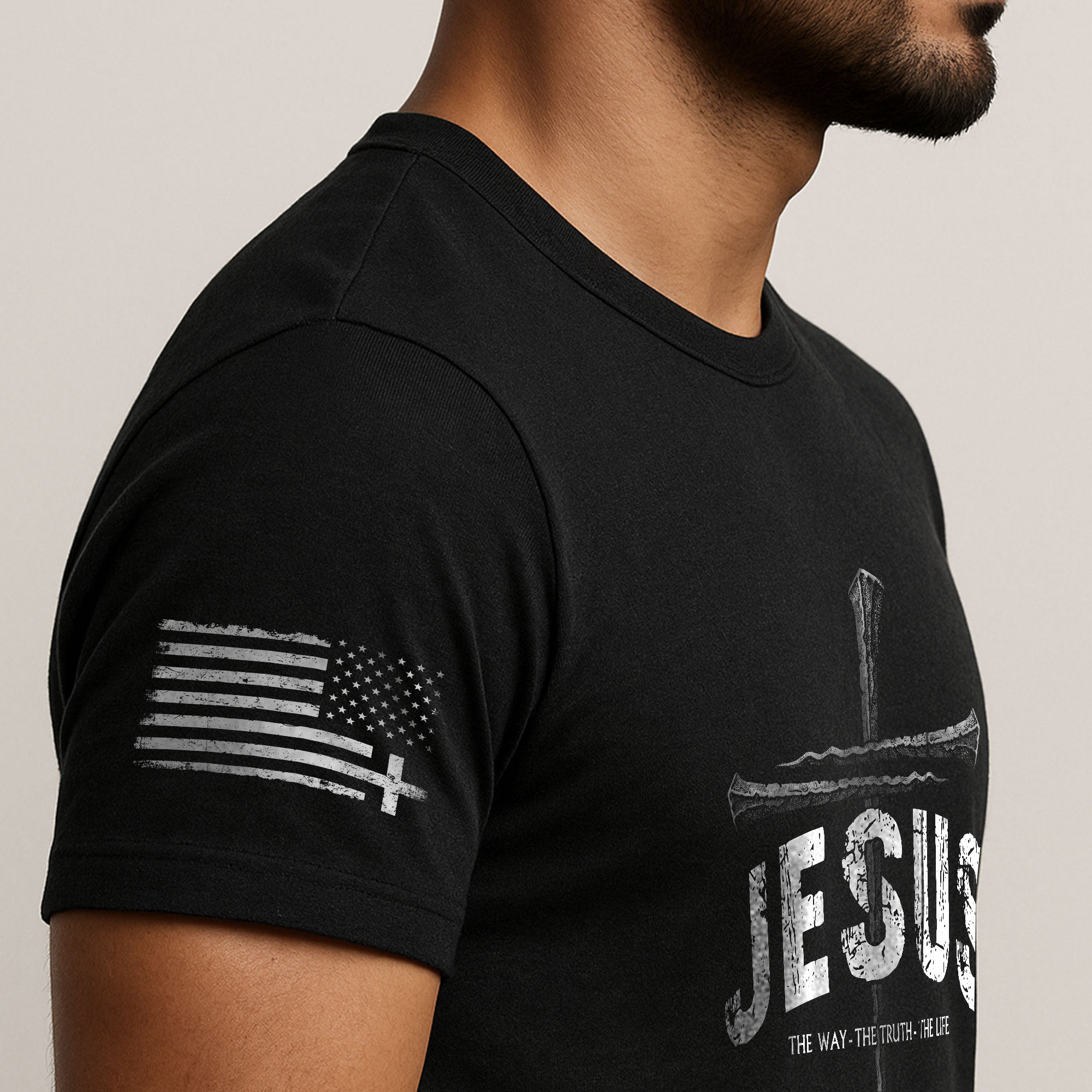 Jesus Cross Christian The Way, The Truth, The Life - Christian Tee Shirts, Christian Shirts for Men - Rust Field Wear