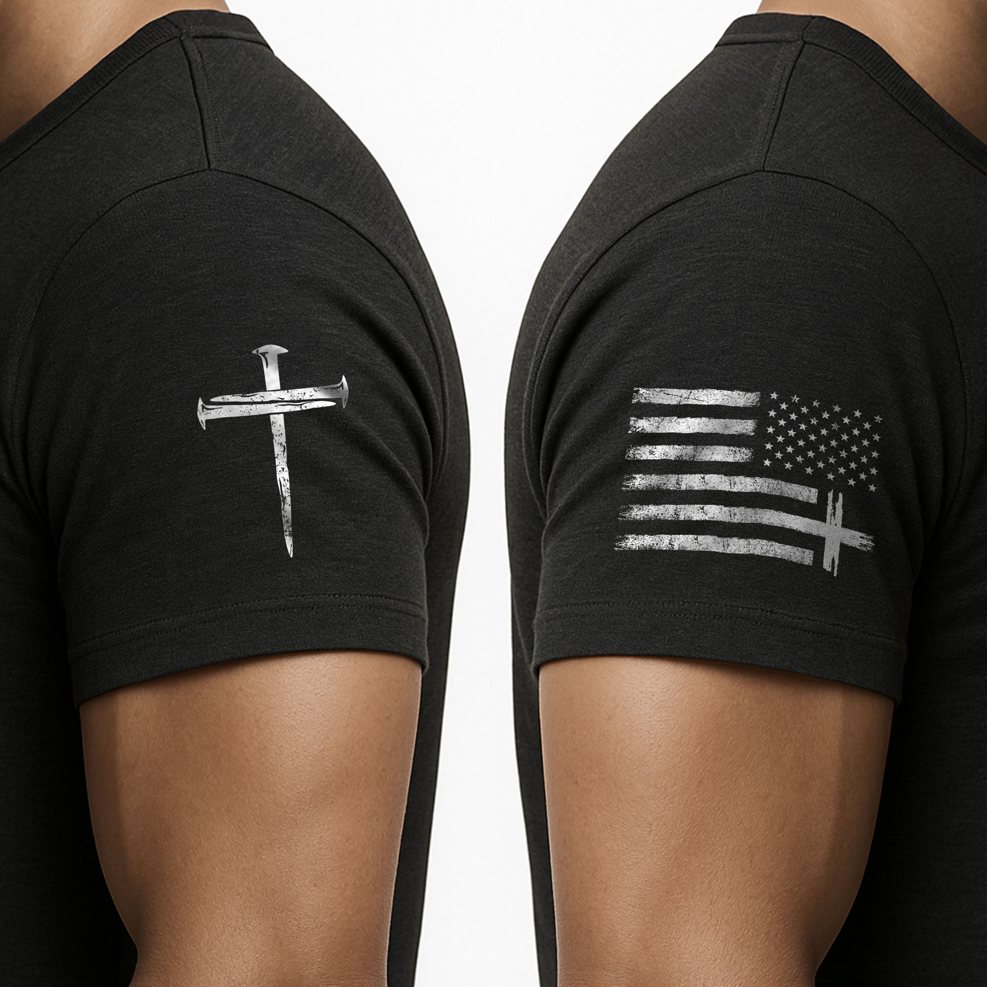 Jesus The Way The Truth The Life Cross Nail Design - Christian Tee Shirts, Christian Shirts for Men - Rust Field Wear