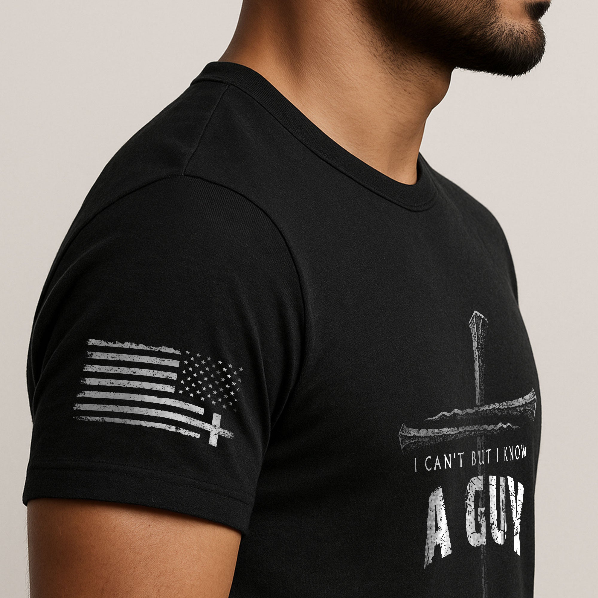 I Can’t But I Know A Guy Cross Christian, Christian Shirts for Men - Christian Tee Shirts - Rust Field Wear