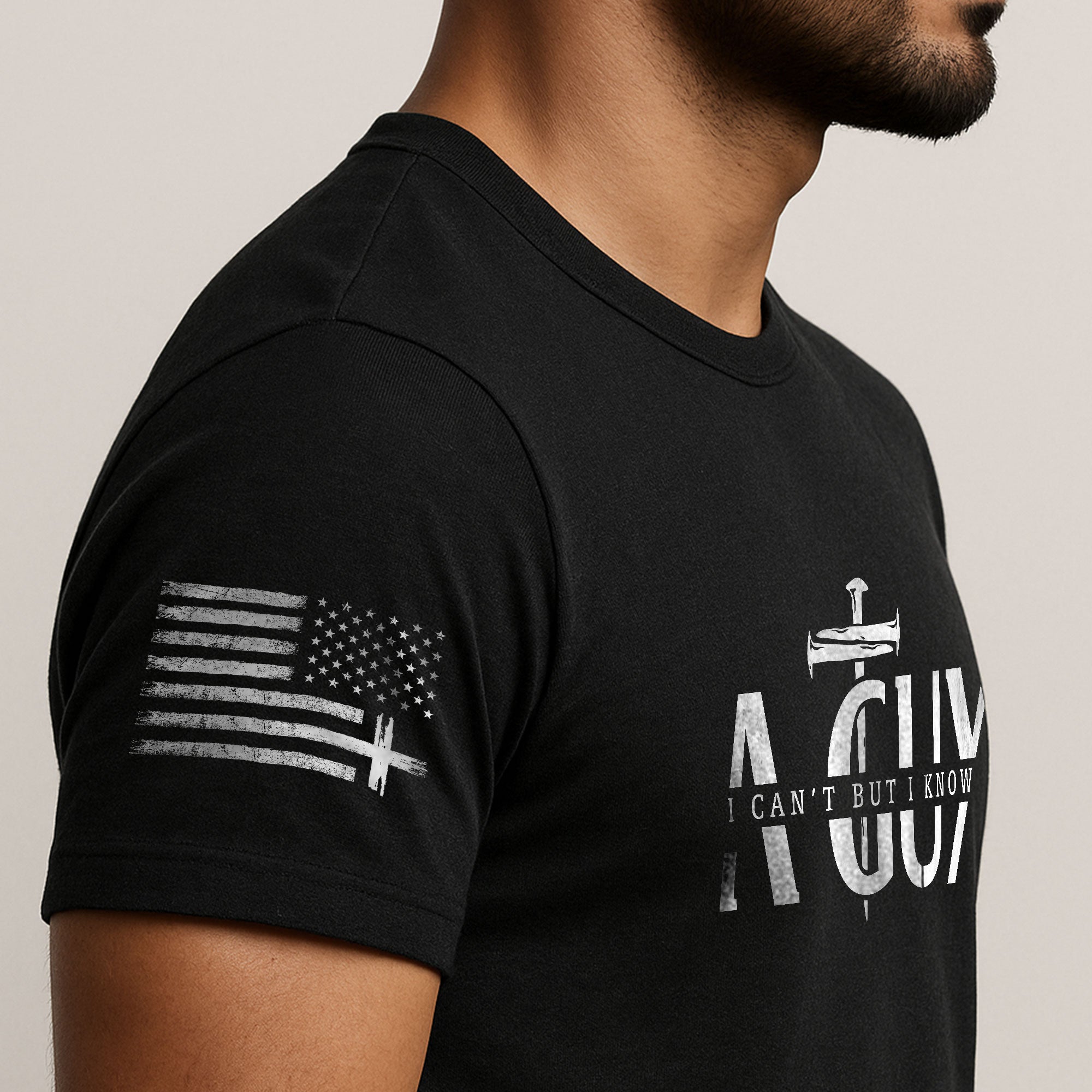 I Can’t But I Know A Guy Cross Nail Christian - Christian Shirts for Men, Faith Based Christian Tee Shirts - Rust Field Wear
