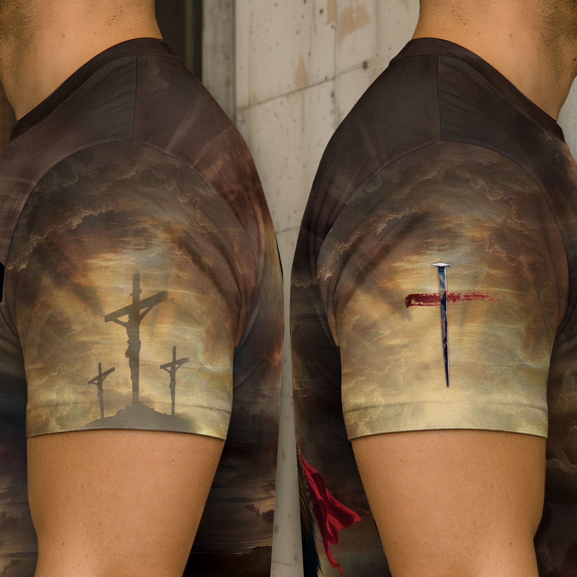 Christian Tee Shirts, Redeemed Lion Cross Lamb Faith - Freedom Shirts for Men, RustField Co - Rust Field Wear