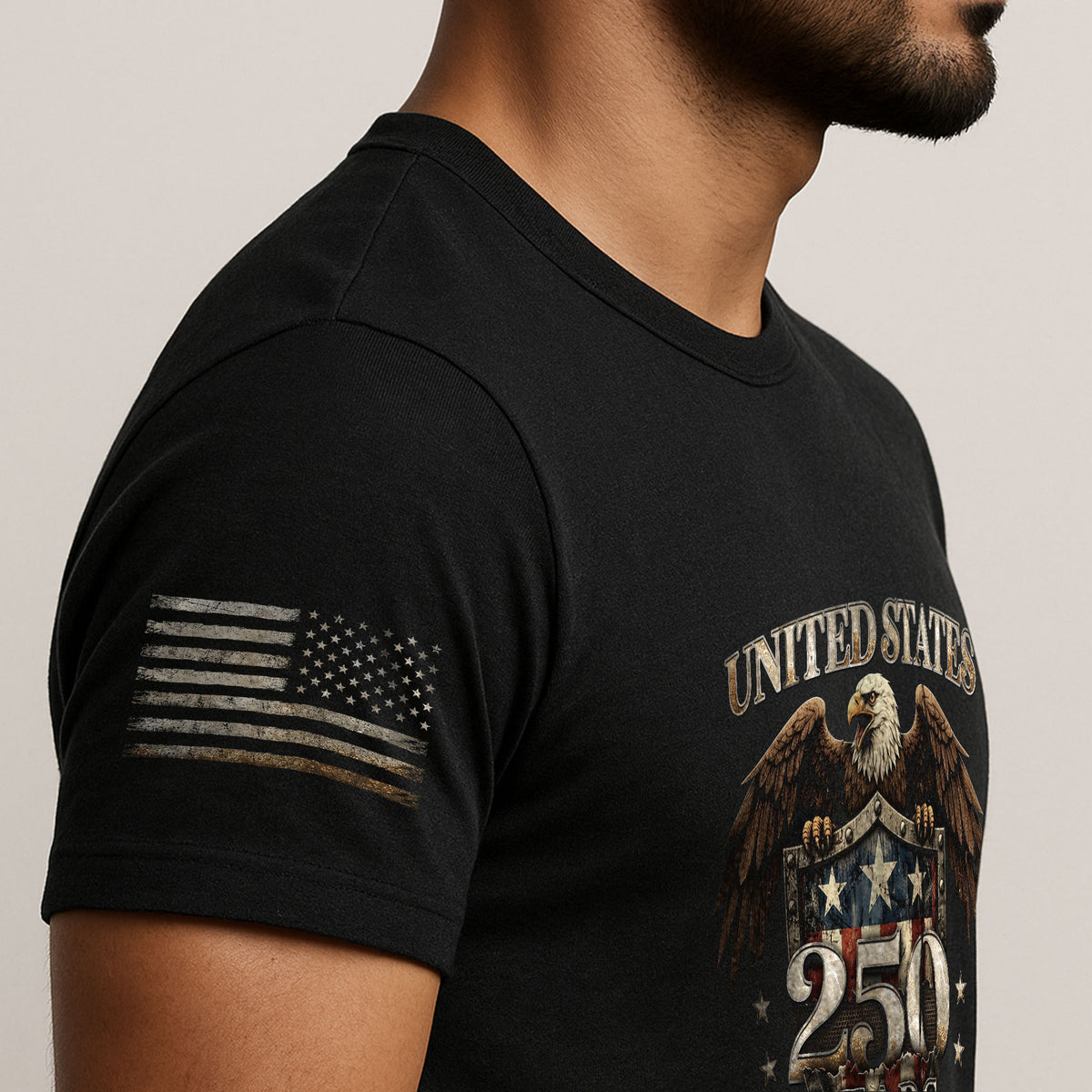 USA 250th Anniversary 250 Years Shirt 1776-2026 Patriotic American Eagle Shield - Rust Field Wear