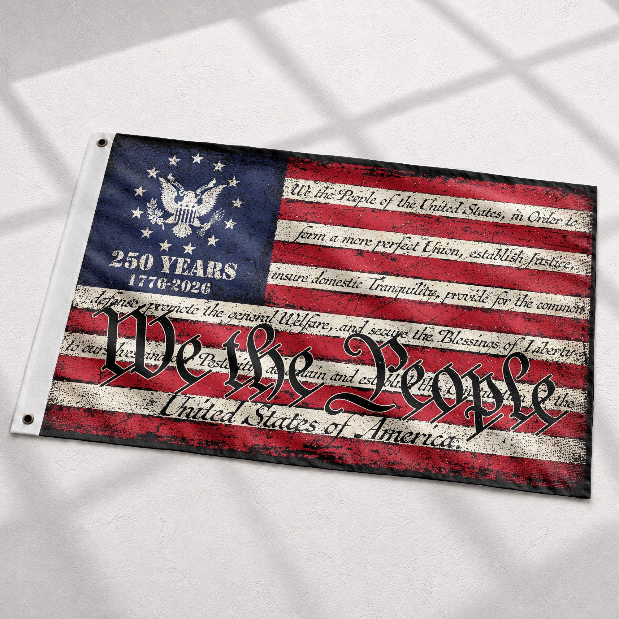 We The People Double-Sided House Flag – 250 Years of Freedom Patriotic American Décor 1776–2026